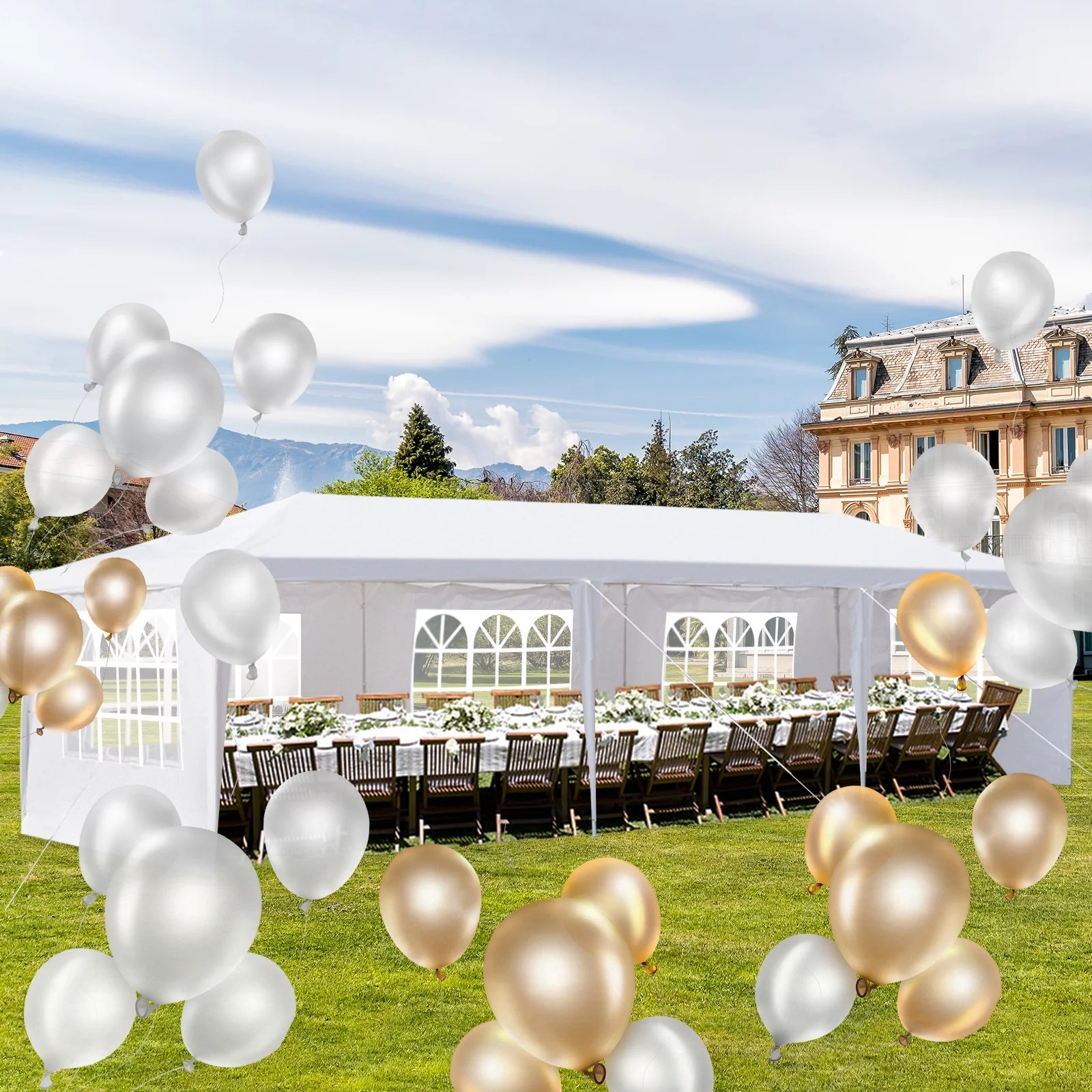 Ktaxon 10'x10'/10x30' Canopy Tent Party Wedding Outdoor Patio Tent Canopy Gazebo Pavilion Event