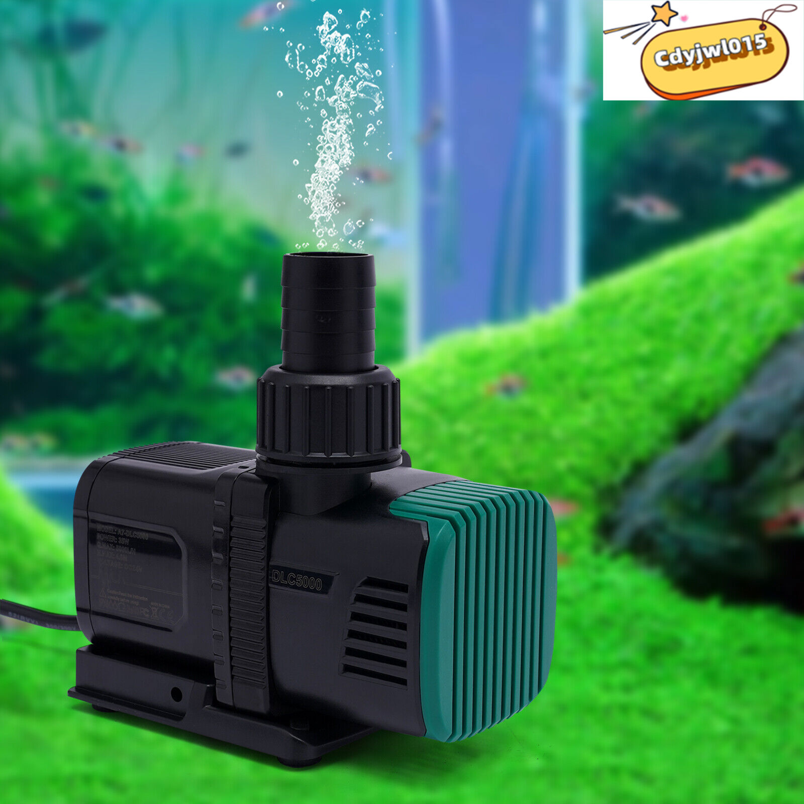 Black, Green 1500L/H Black, Green Submersible Water Frequency Conversion Pump Suitable Fresh Water and Seawater