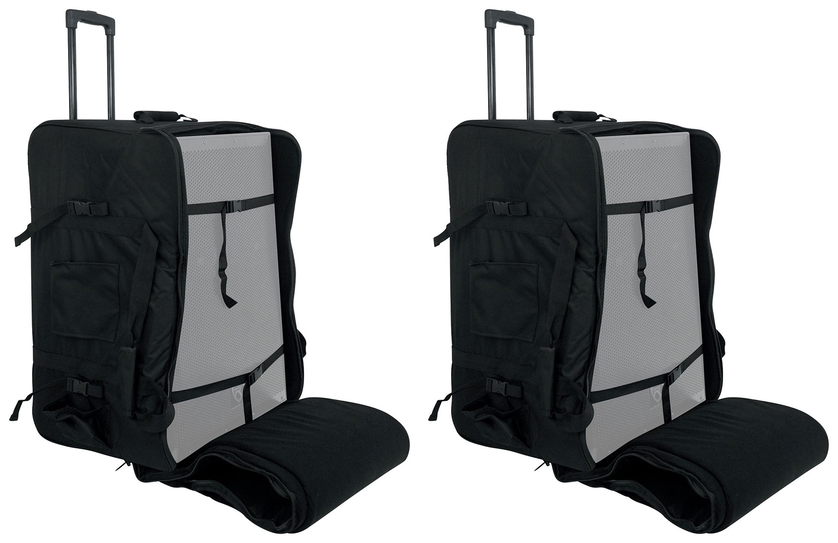 2) Rockville SB15 v2 Rolling Travel Bags+Wheels 4 Most 15