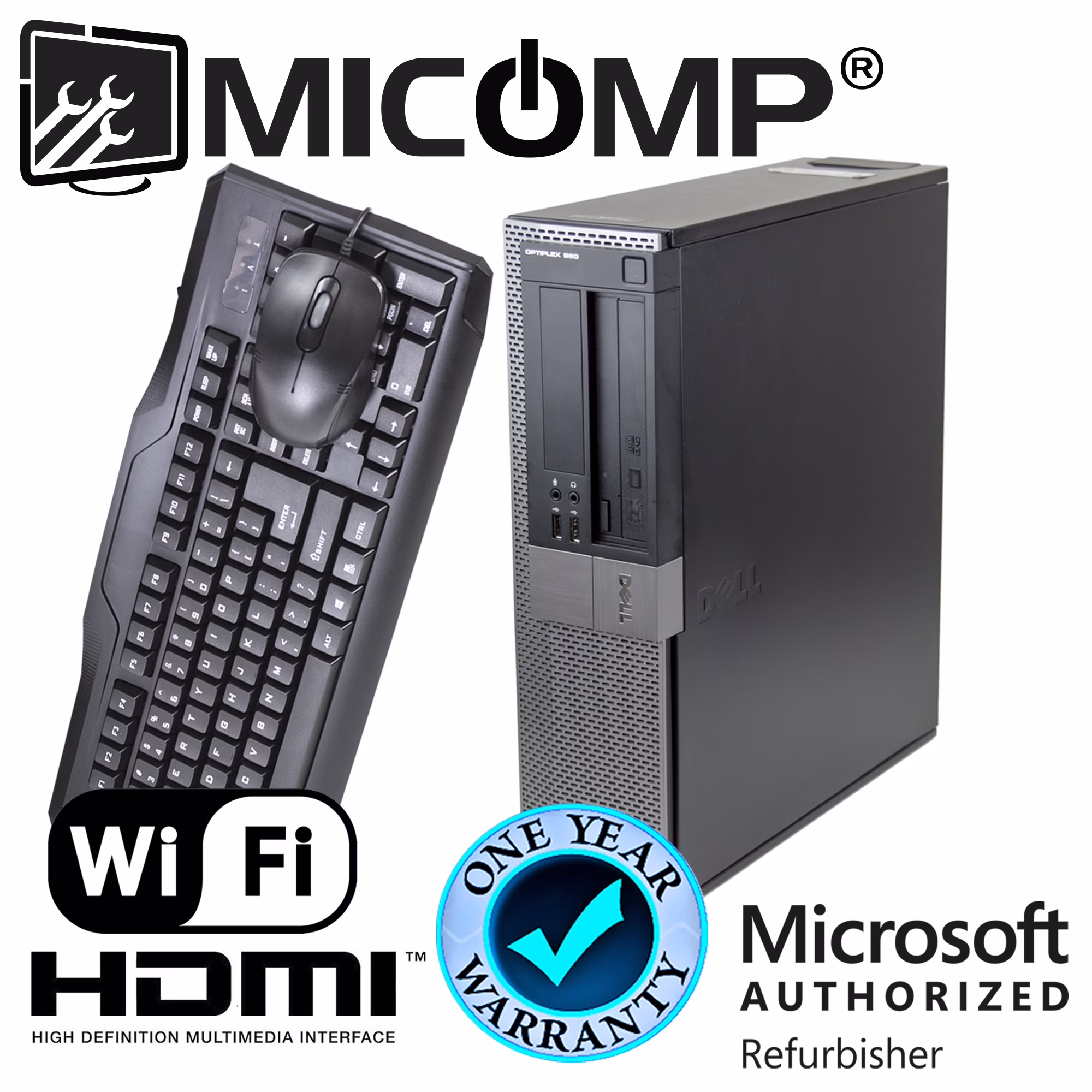 Dell Optiplex 3010 Desktop i3-3220 3.30Ghz 8GB New 250GB SSD HDMI Windows 10 Professional 64 Bit  1 Year Warranty