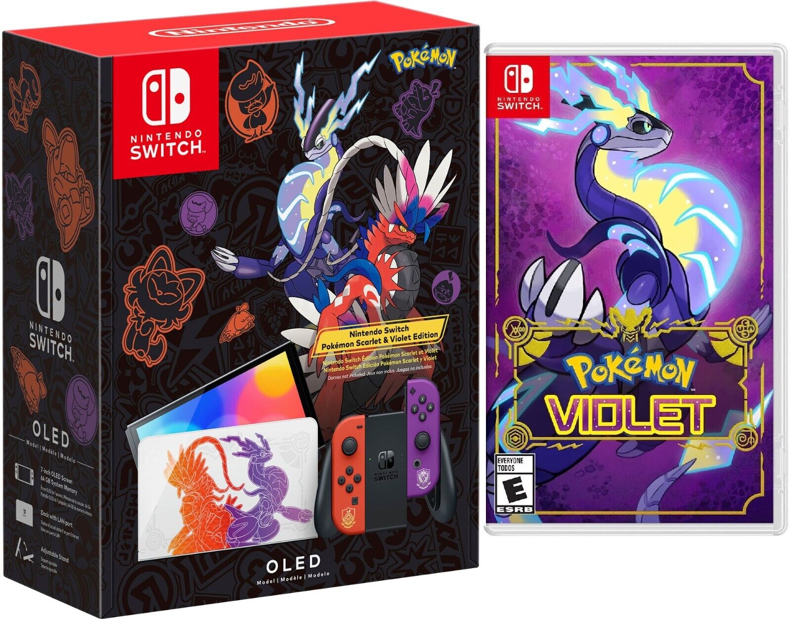 Nintendo Switch (OLED Model) Pokémon Scarlet & Violet Bundled With Violet Game