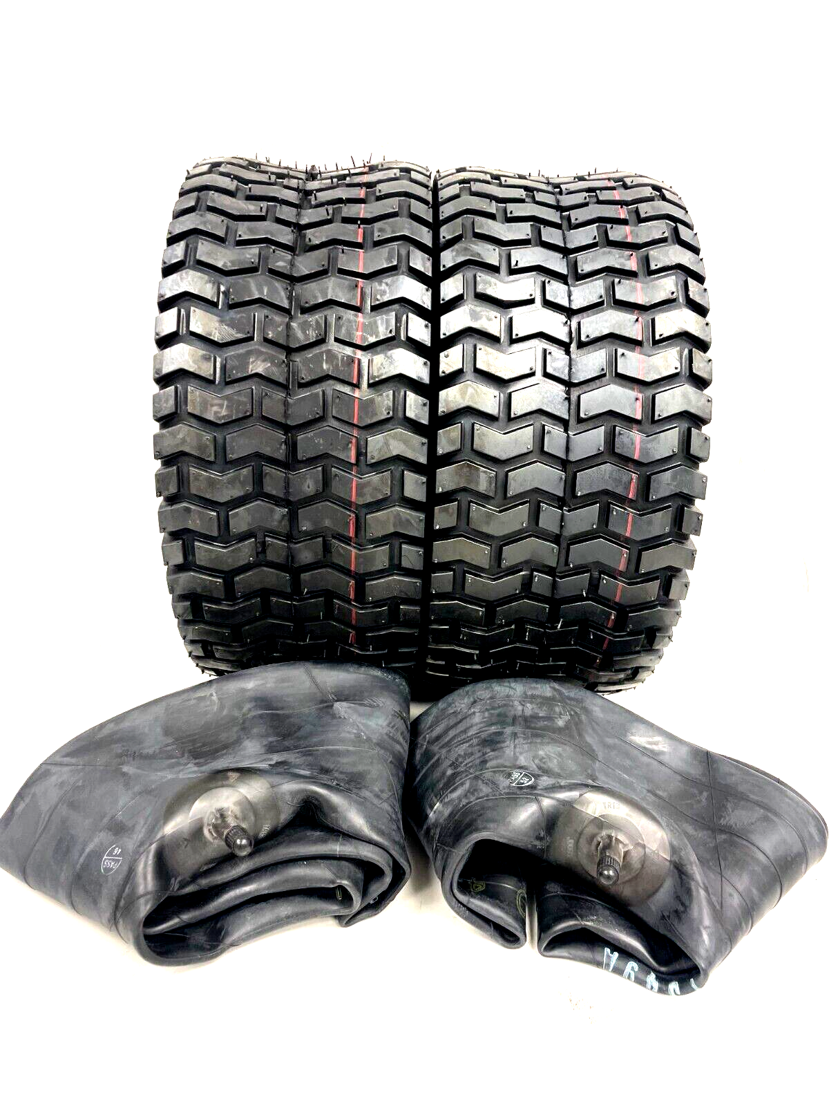 Two 15x6.00-6, Turf Tires W Tubes Lawn Mower Tractor Tires 15x6X6 NHS