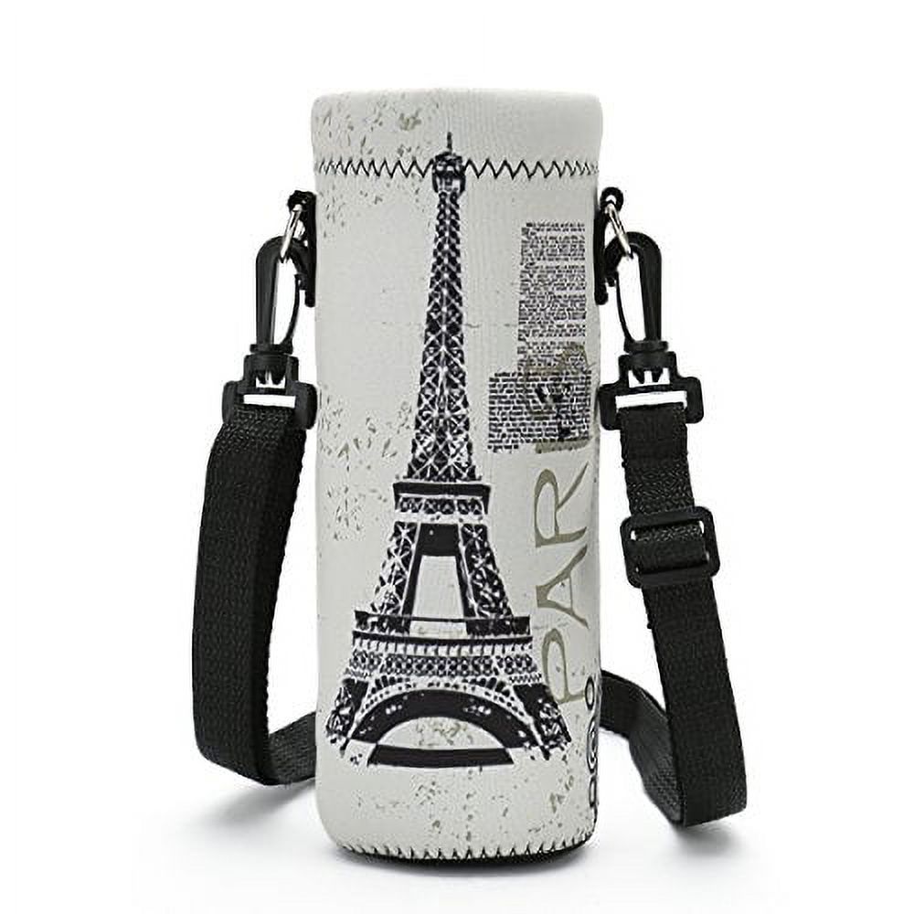 iColor water bottle cover Portable bottle cover Water bottle case Adjustable shoulder strap fits bottles with diameters less than 2.75 inches (about 7 cm) (500 ml, ICPBC-02)