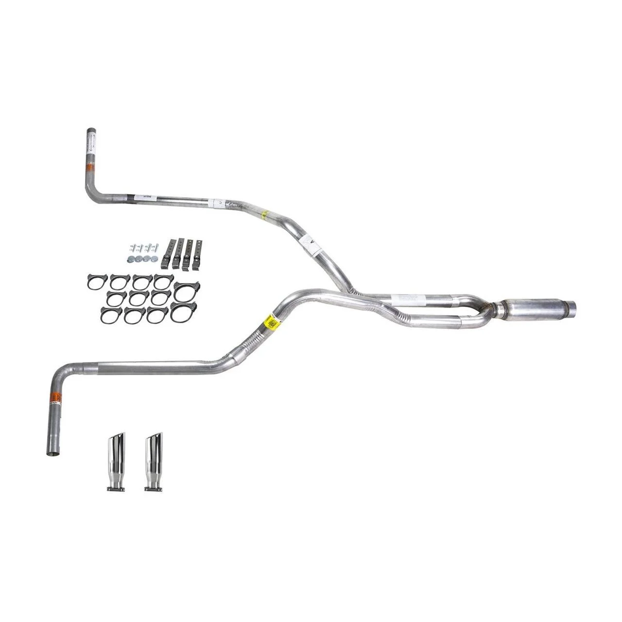 F150 98-04 dual exhaust 2.5 pipe Glass Pack muffler RC Tip Side Exit