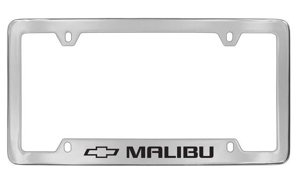 Chevrolet Malibu Chrome Plated Metal Bottom Engraved License Plate Frame Holder