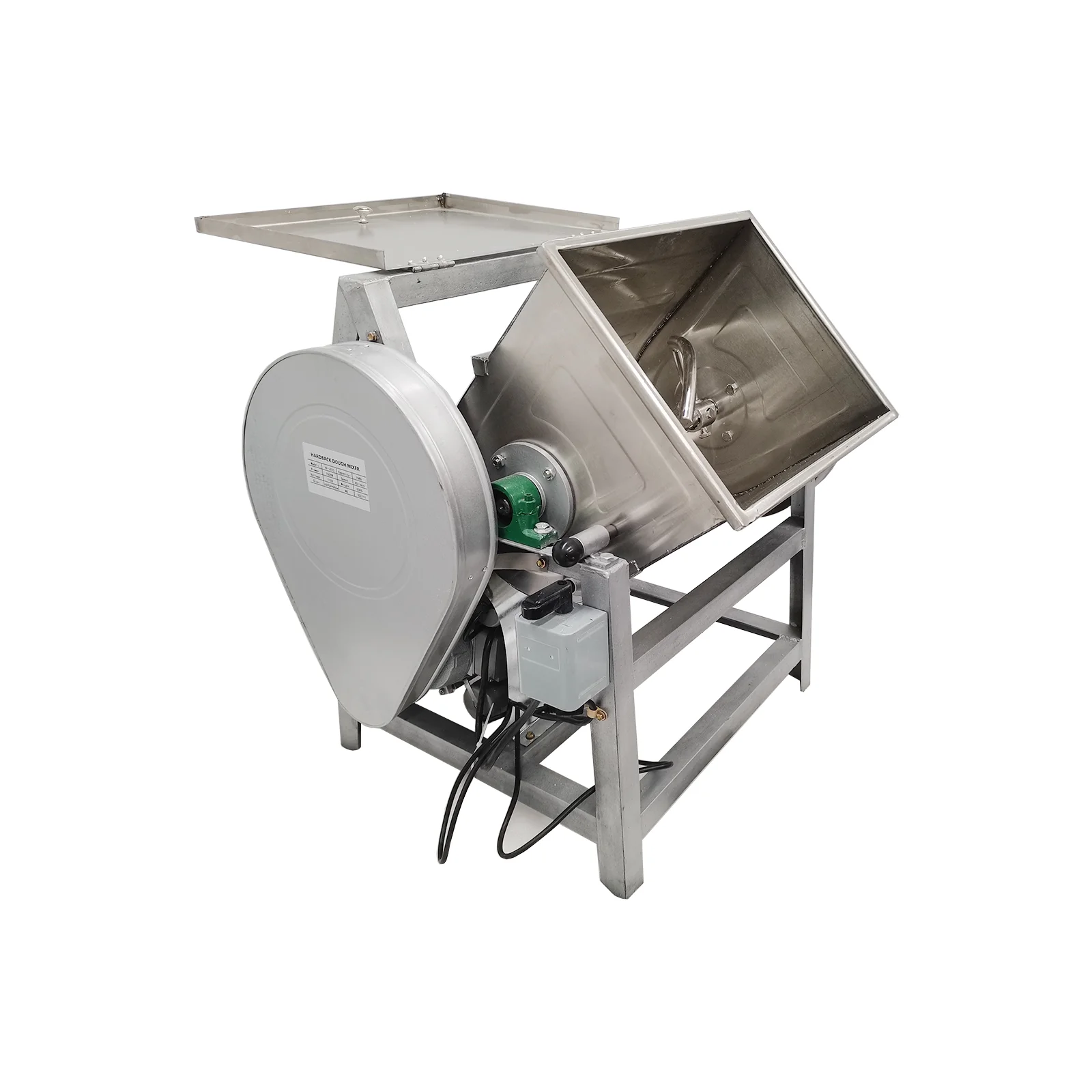 INTSUPERMAI Automatic Bakery Dough Mixer Spiral Dough Kneading Machine Silver 30Qt