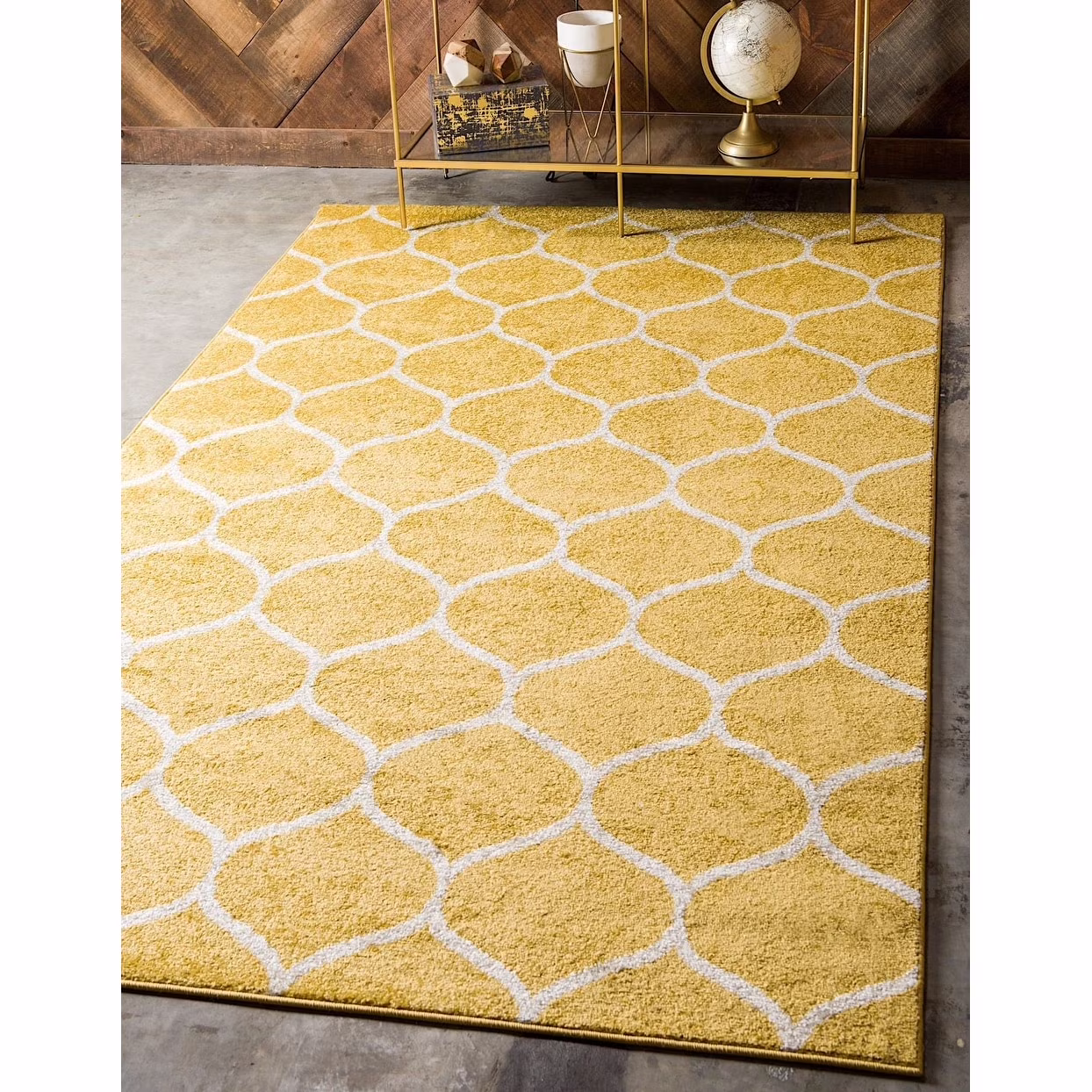 Contemporary Rosilan Collection Area Rug 4'x6' - Yellow
