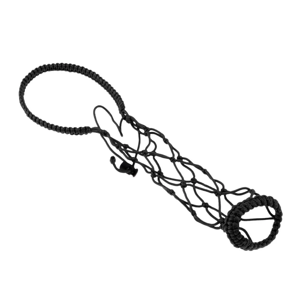 Black Polyester Water Drinking Bottle Net Carrier Dropping