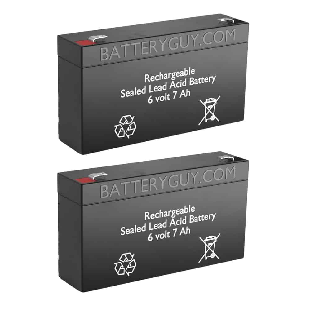 BatteryGuy BG-670 6V 7AH Replacement for Hubbell N4636 (2 Pack, rechargeable)