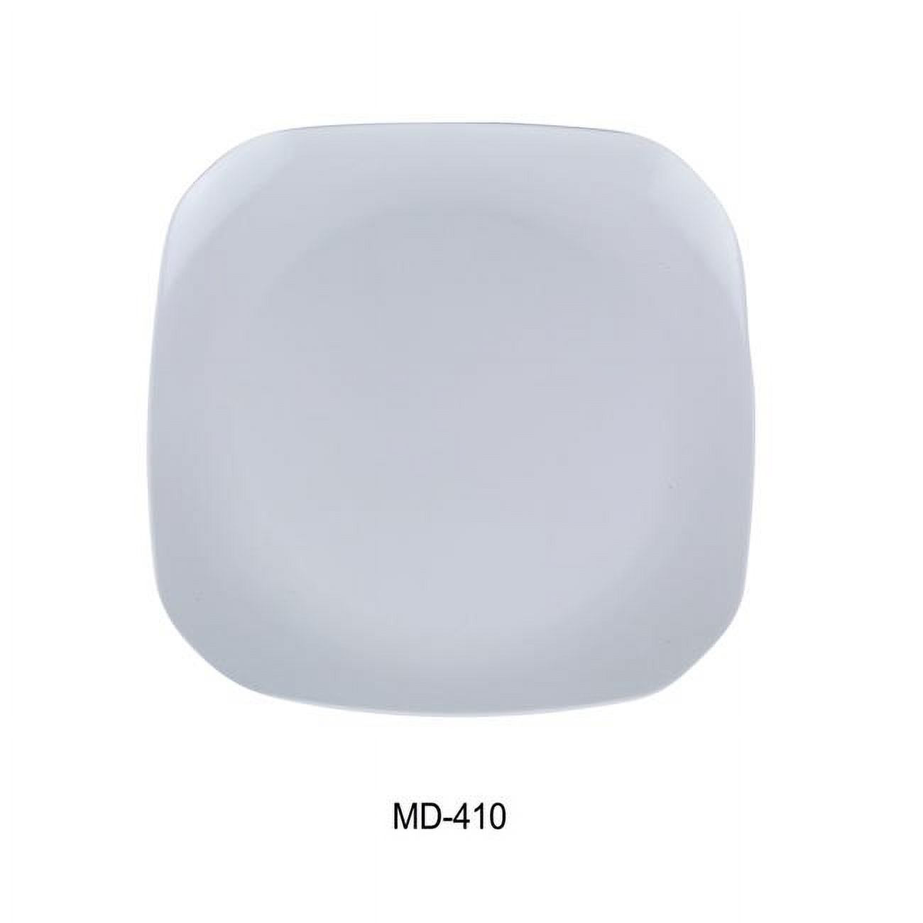 Milando Square Plate - Melamine, White - 9.5 x 9.5 in. - Pack of 24