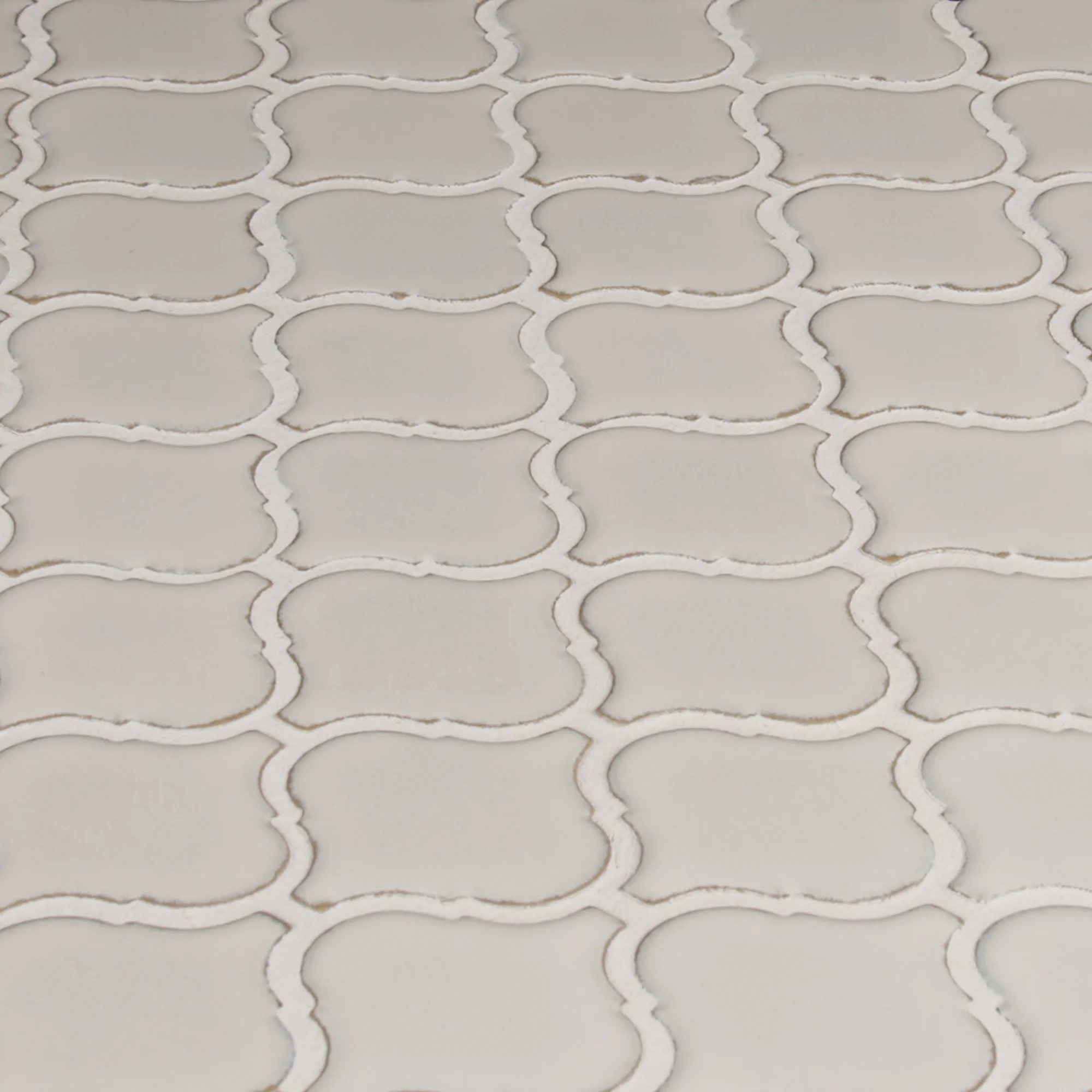 MSI Bianco Arabesque 9.84 in. x 10.63 in. x 6 mm Glazed Ceramic Mesh-Mounted Mosaic Tile (10.95 sq. ft. / case)