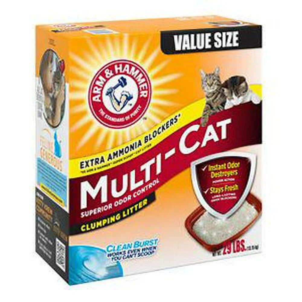 Arm and Hammer MultiCat Clumping Litter, Scented 29lb
