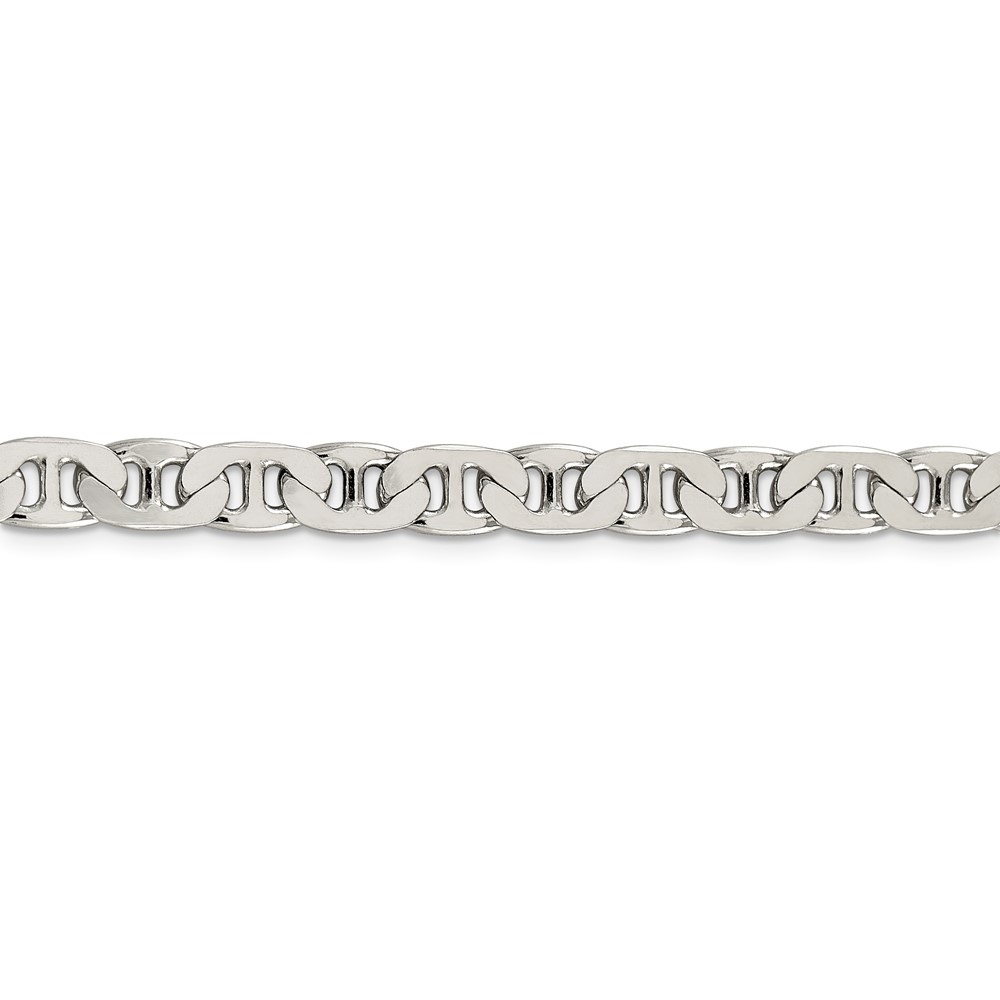 Auriga 925 Sterling Silver 6.5mm Flat Anchor Chain Bracelet 7inch for Women