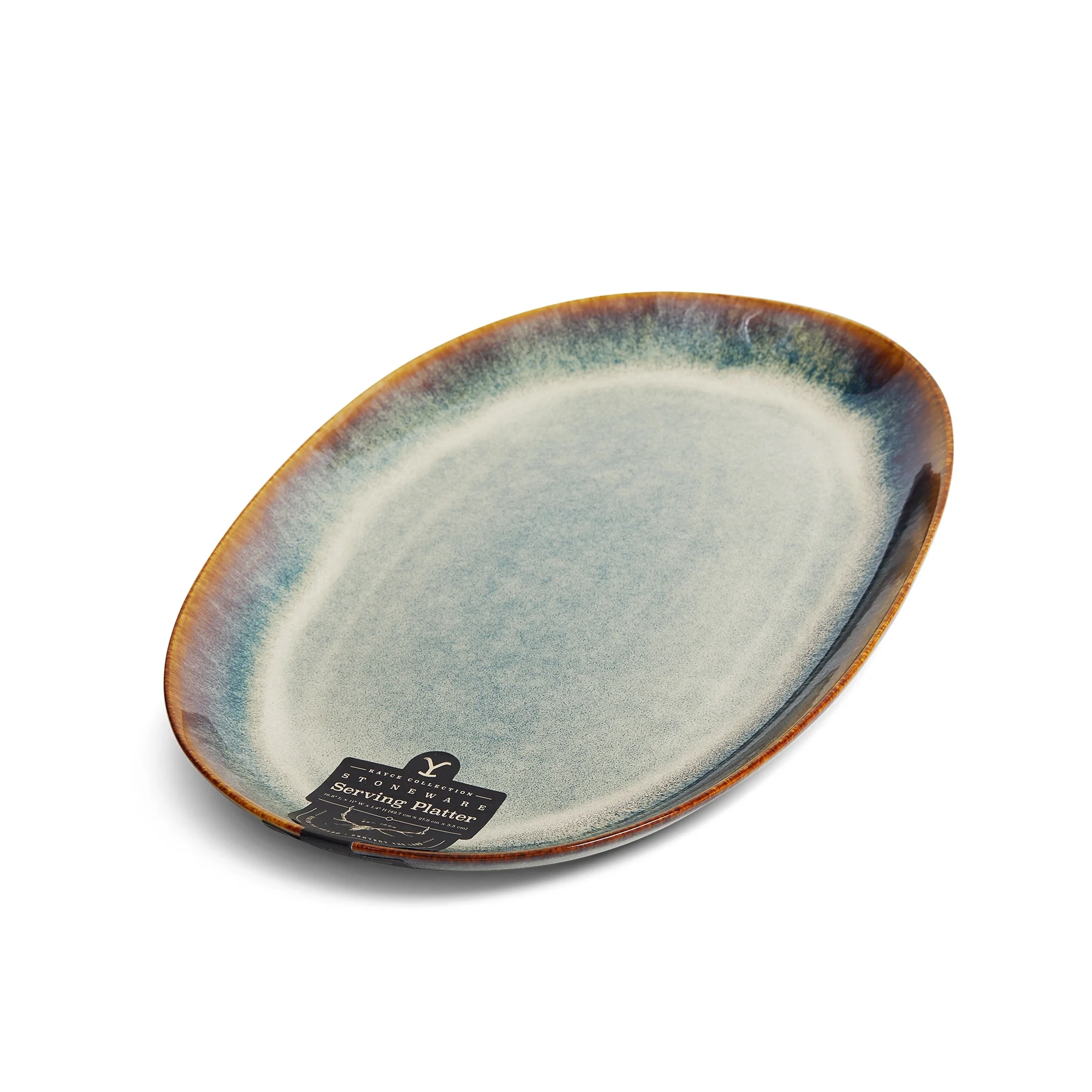 Yellowstone Ceramic Oval Platter, Kayce Collection