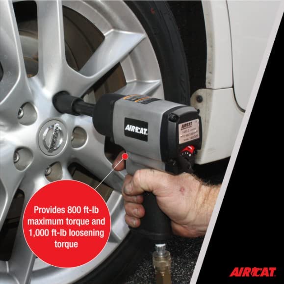 AIRCAT Pneumatic Tools 1450-2: 1/2-Inch Impact Wrench 1,000 ft-lbs - 2-Inch Extended Anvil