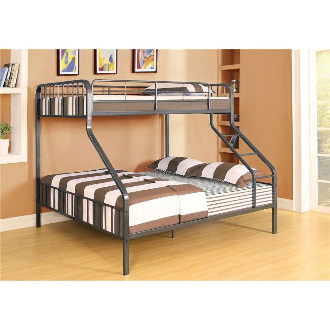 Caius Twin XL & Queen Bunk Bed Gunmetal
