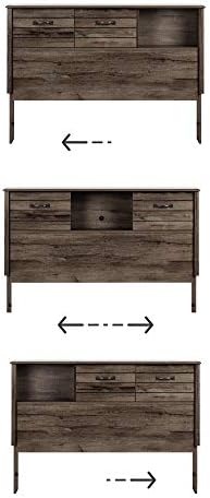 RUNFAYBIU Ulysses Full Bookcase Headboard Fall Oak