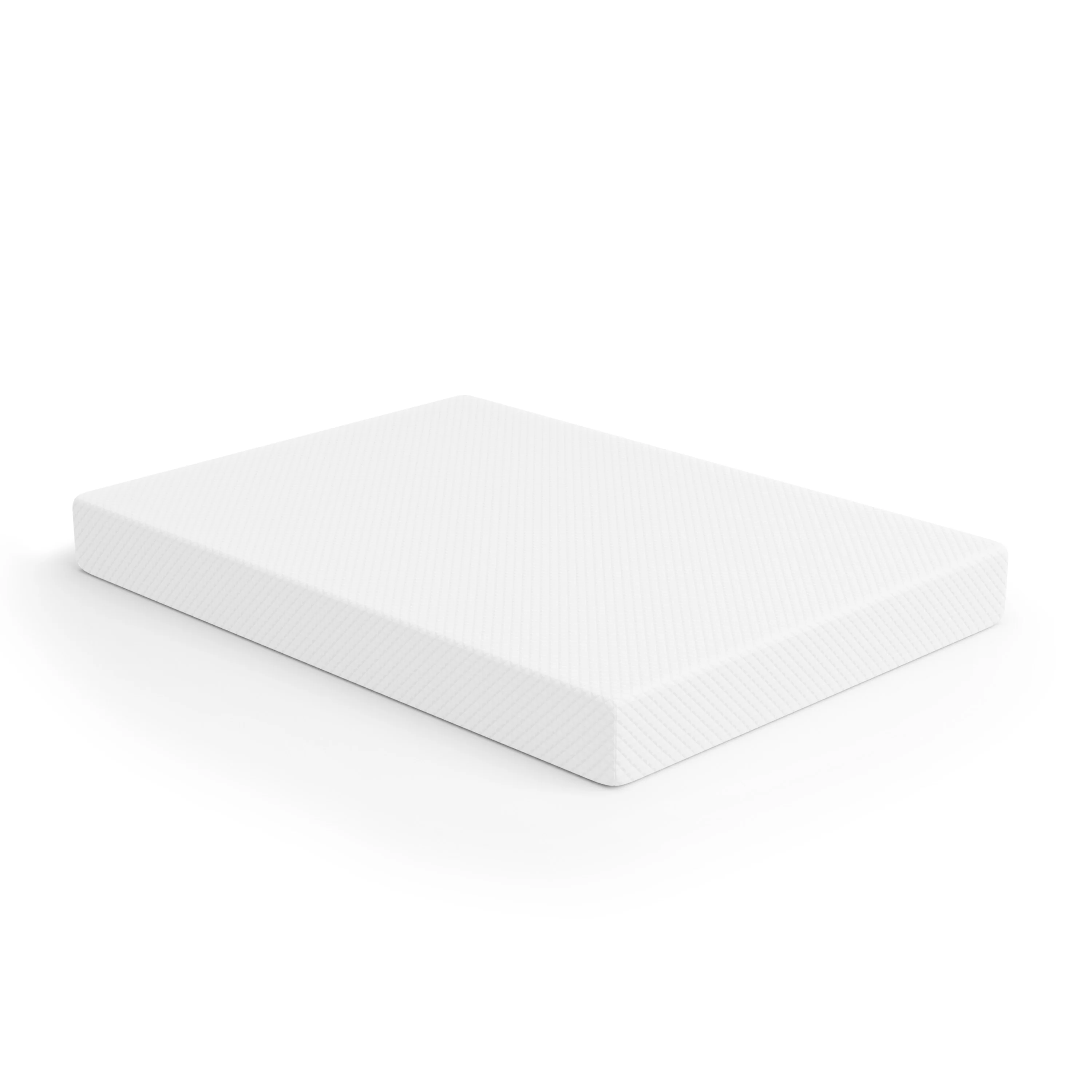 Furniture of America Queen Size Platform Leatherette Bed with 8-Inch Mattress, Gray (Assembly Required)