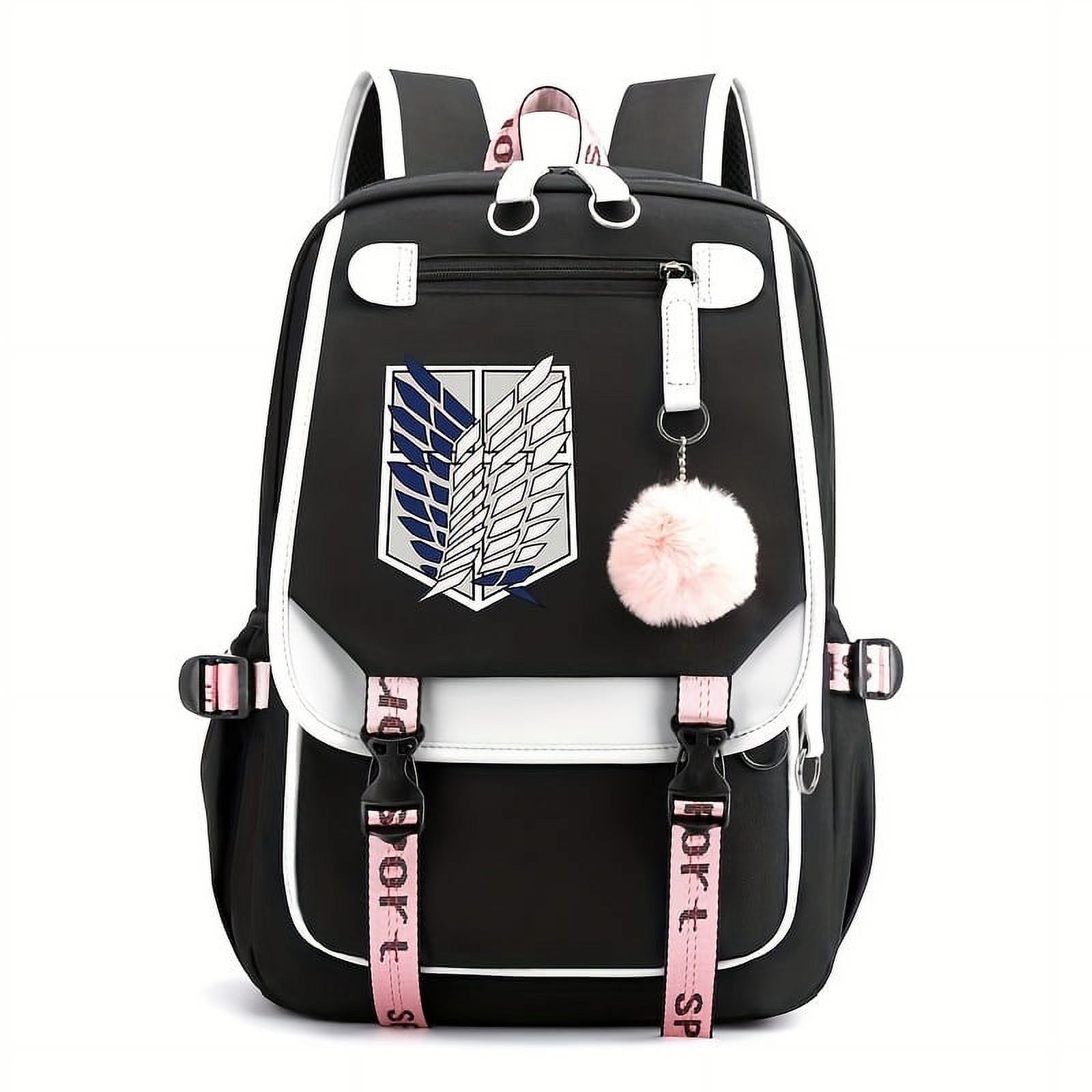 1pc Backpack With USB Charging Port, Canvas Backpack, Laptop Bag, Fashion Contrast Color Backpack, Teens Large Capacity SchoolBag Student Travel Big