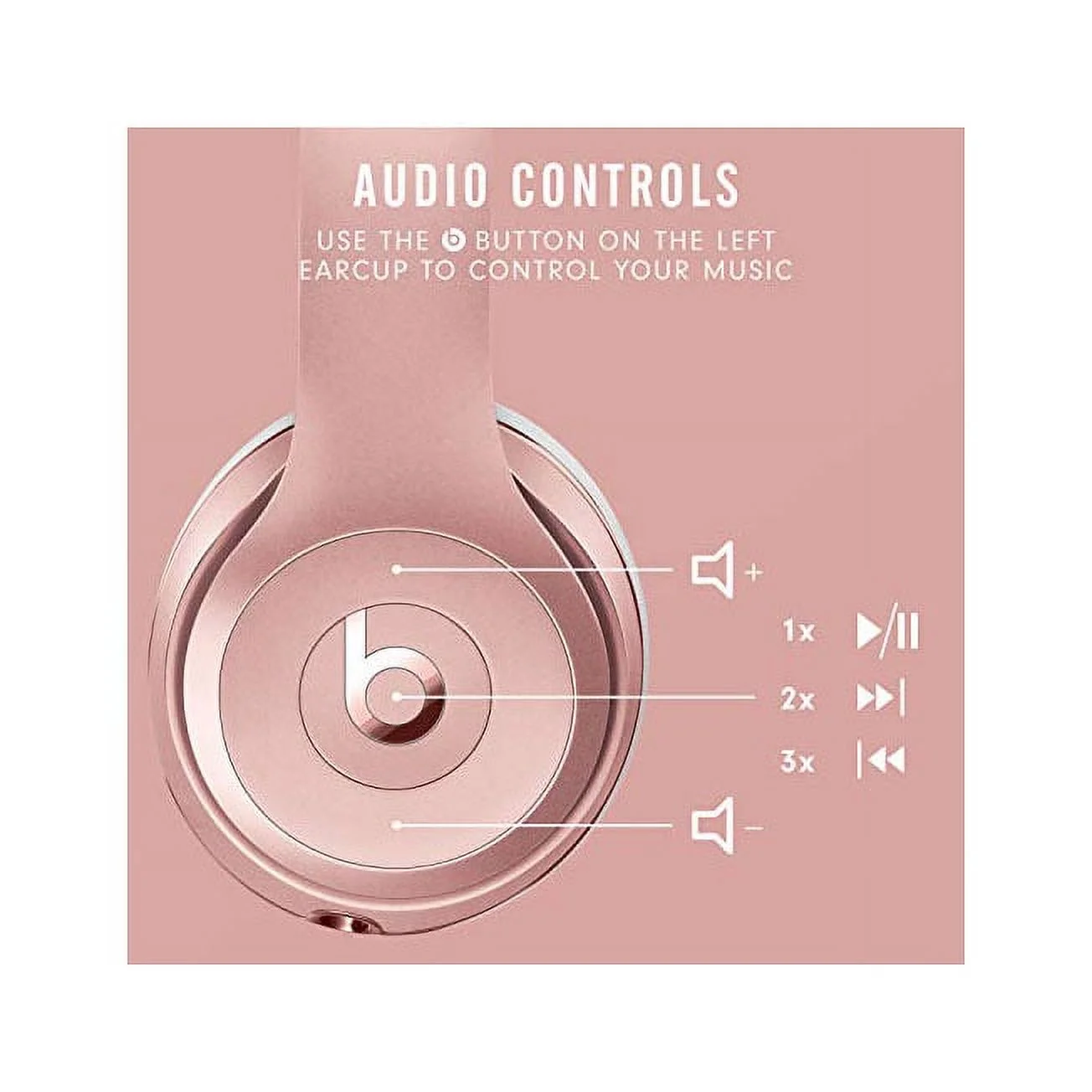 Beats Solo3 Wireless On-Ear Headphones - Rose Gold (Latest Model)(New-Open-Box)