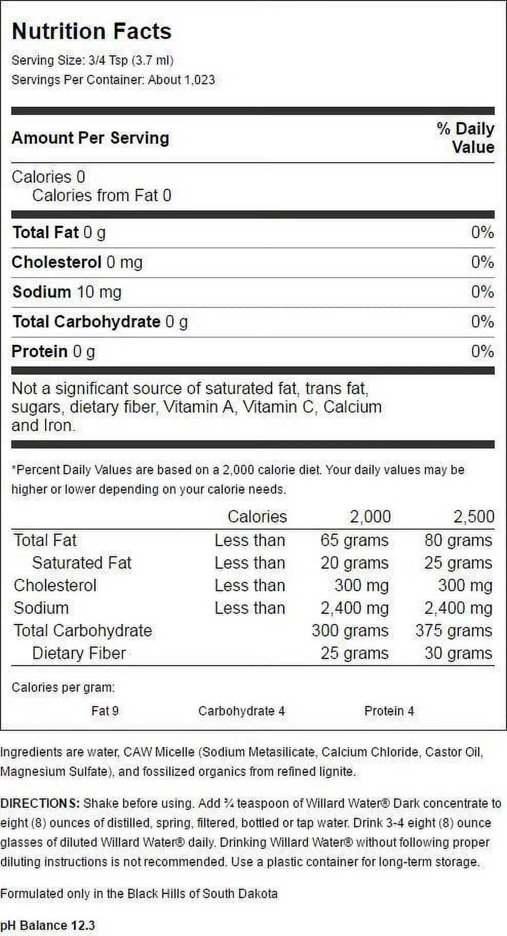 Willard Water Dark Concentrate 1 gal Liq