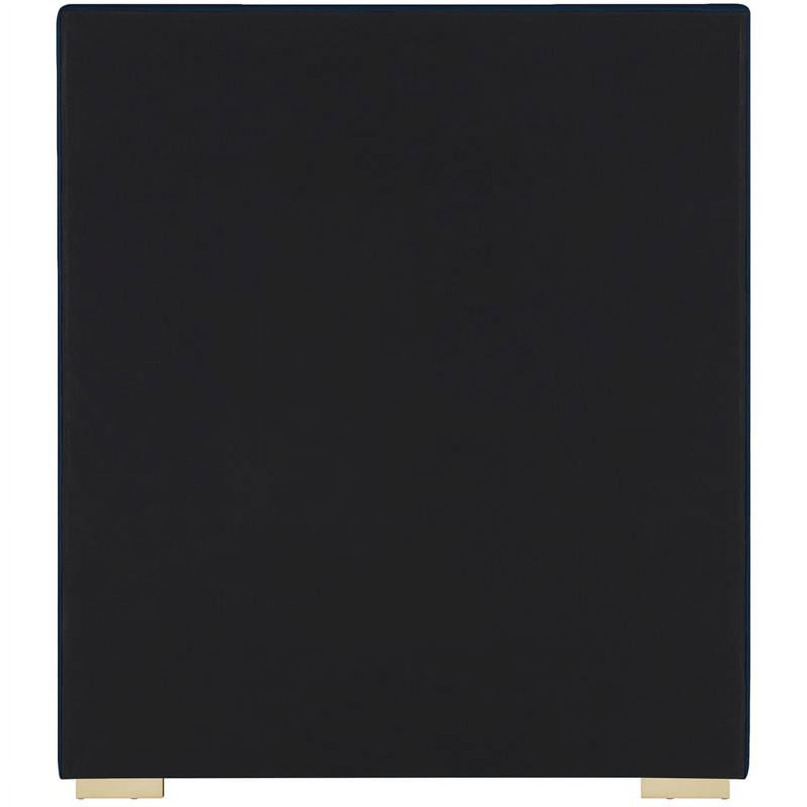 Meridian Furniture Crosby Navy Linen Textured Fabric Twin Bed