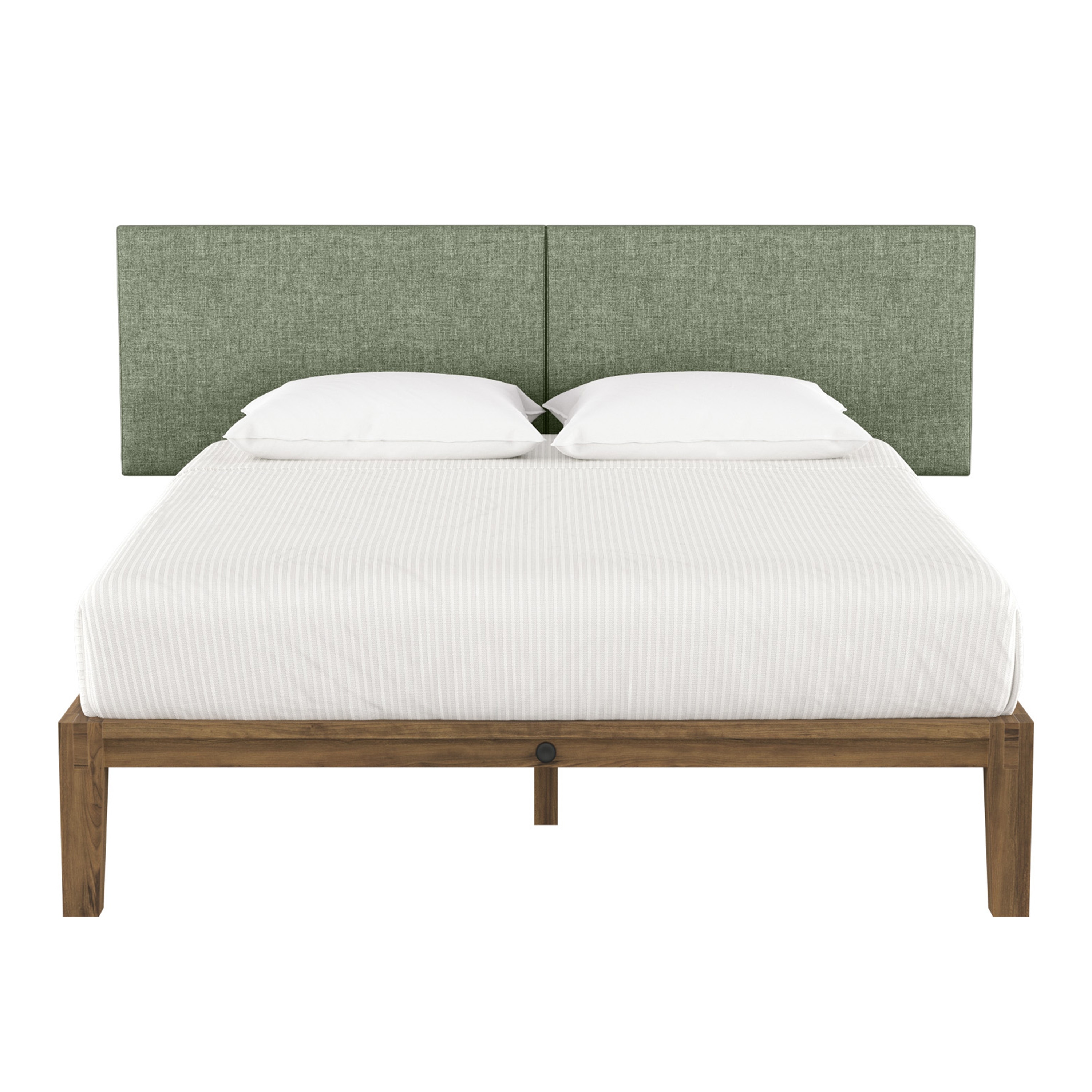 Jaxx  Panelist Padded Headboard - Set of 2 Wall Panels Microvelvet Cypress Green - King