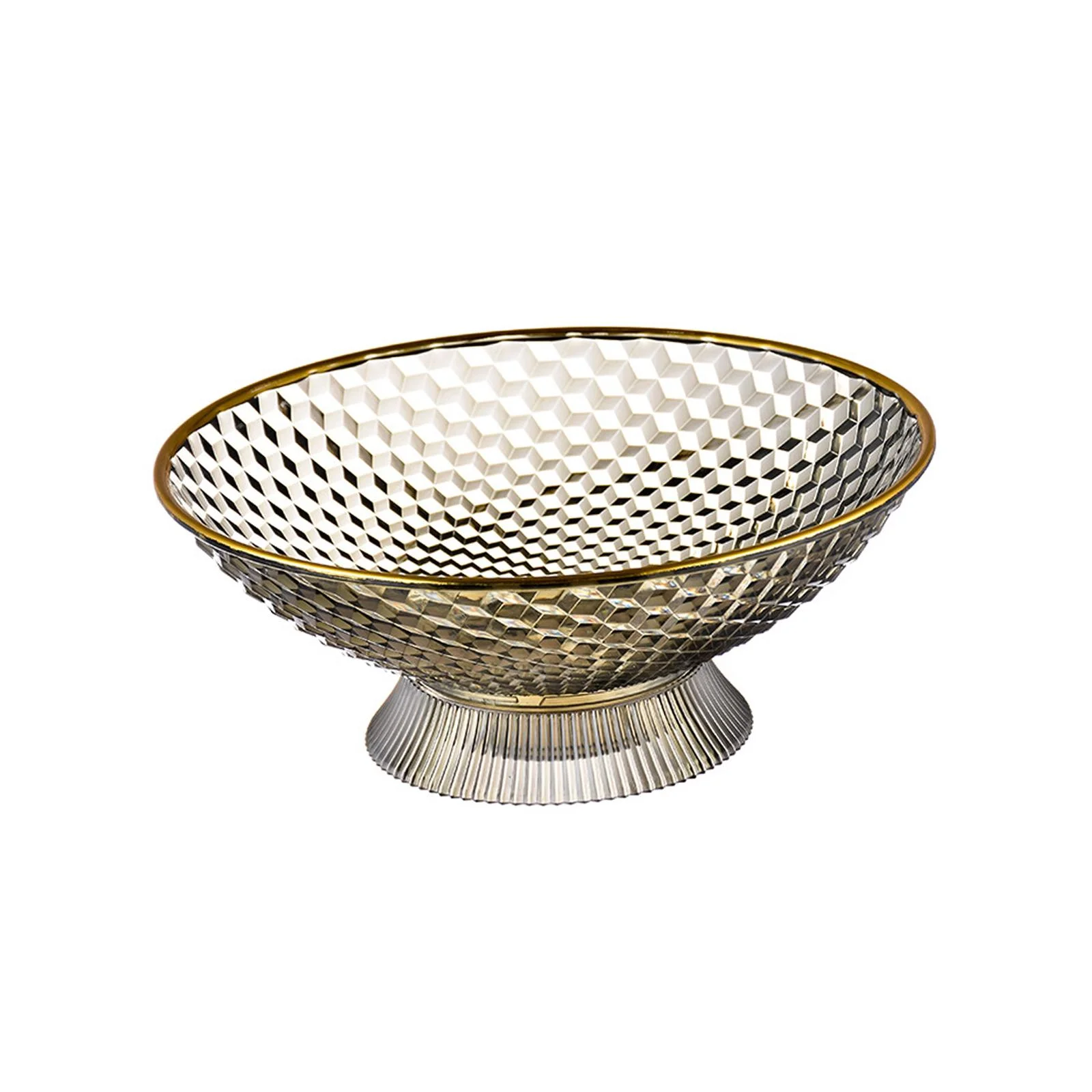 Pedestal Fruit Bowl Large Serving Tray for Dining Room Farmhouse Centerpiece green