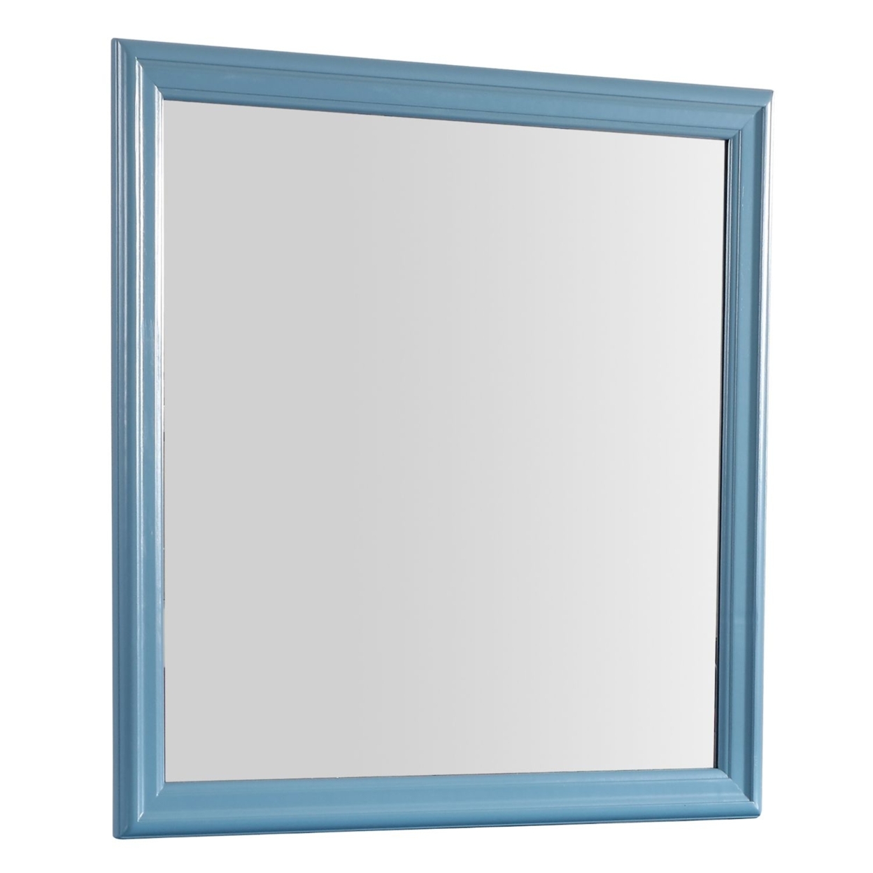 38 in. x 38 in. Classic Square Framed Dresser Mirror - Teal