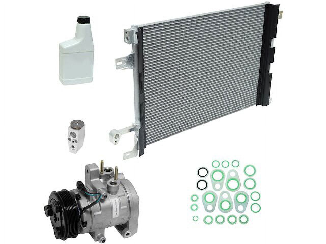 A/C Compressor Kit with Condenser - with R134A - Compatible with 2011 - 2014 Ford Mustang 2012 2013