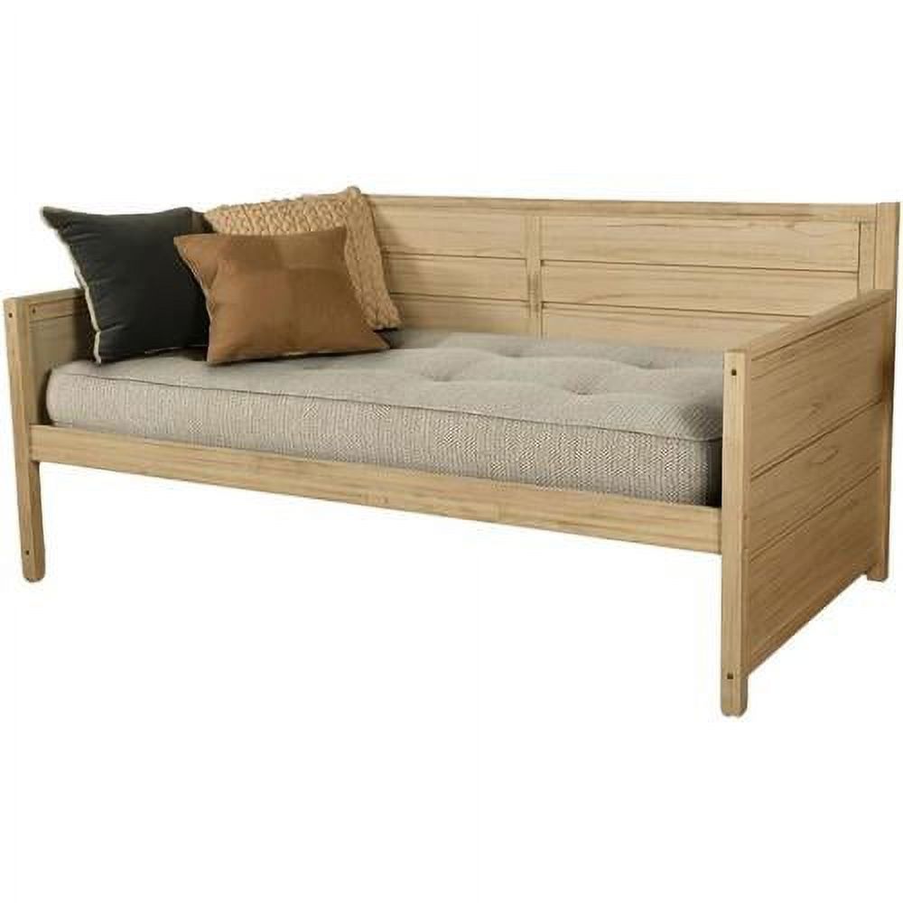 Tufted Fabric Daybed Mattress In Woodsmoke Brown