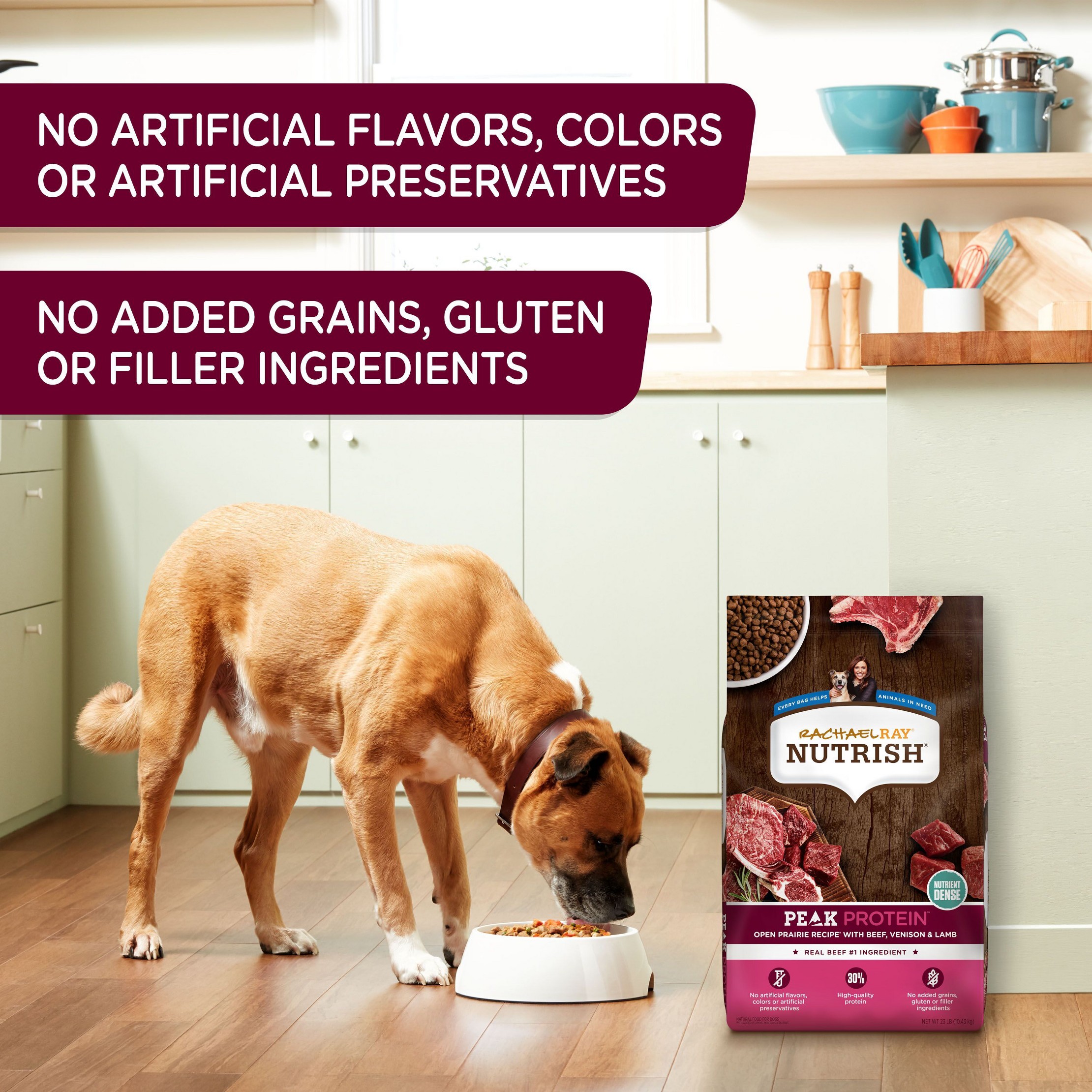 PEAK Natural Open Range Recipe with Beef, Venison & Lamb Dry Dog Food - 23lb