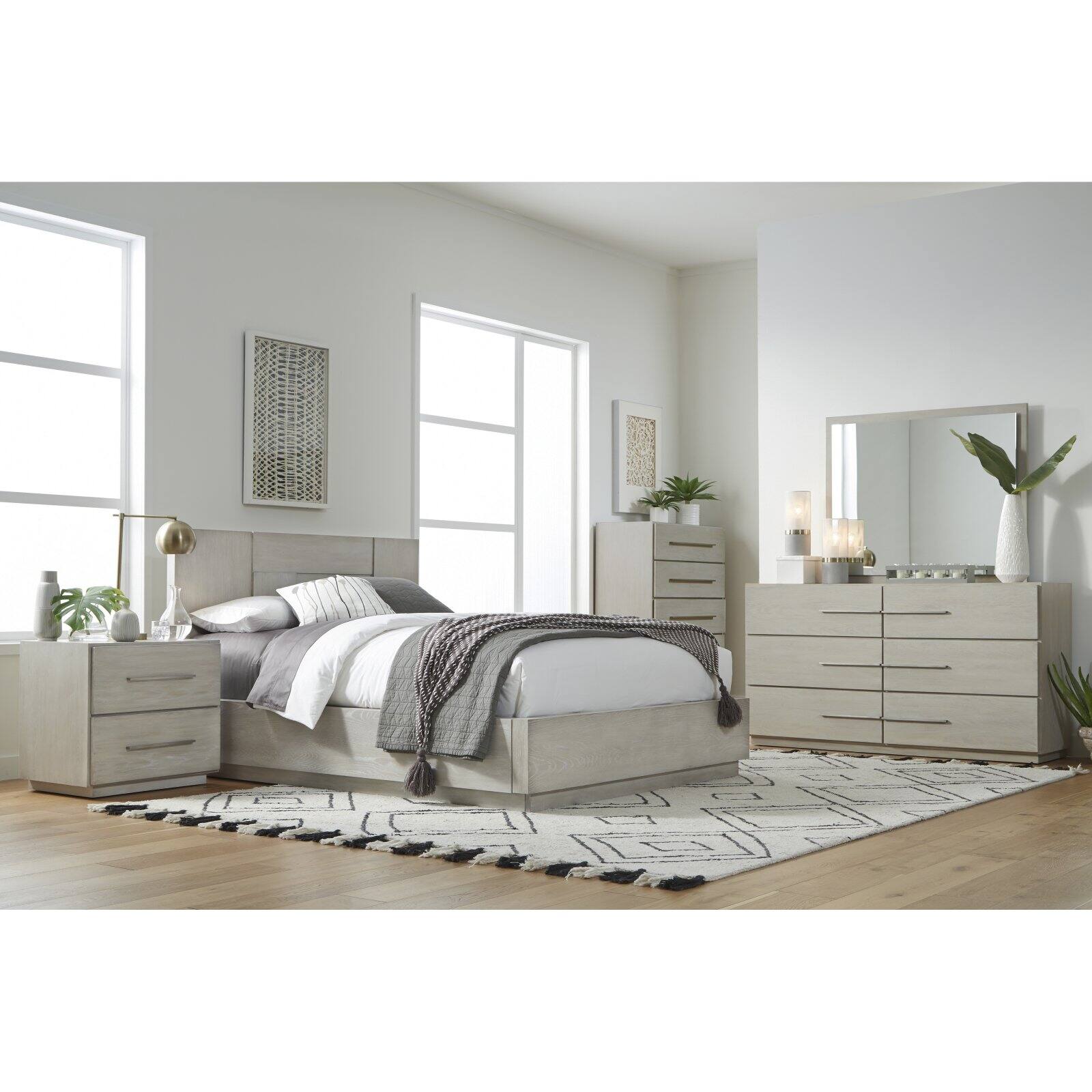 Modus Destination 6 Drawer Dresser in Cotton Gray