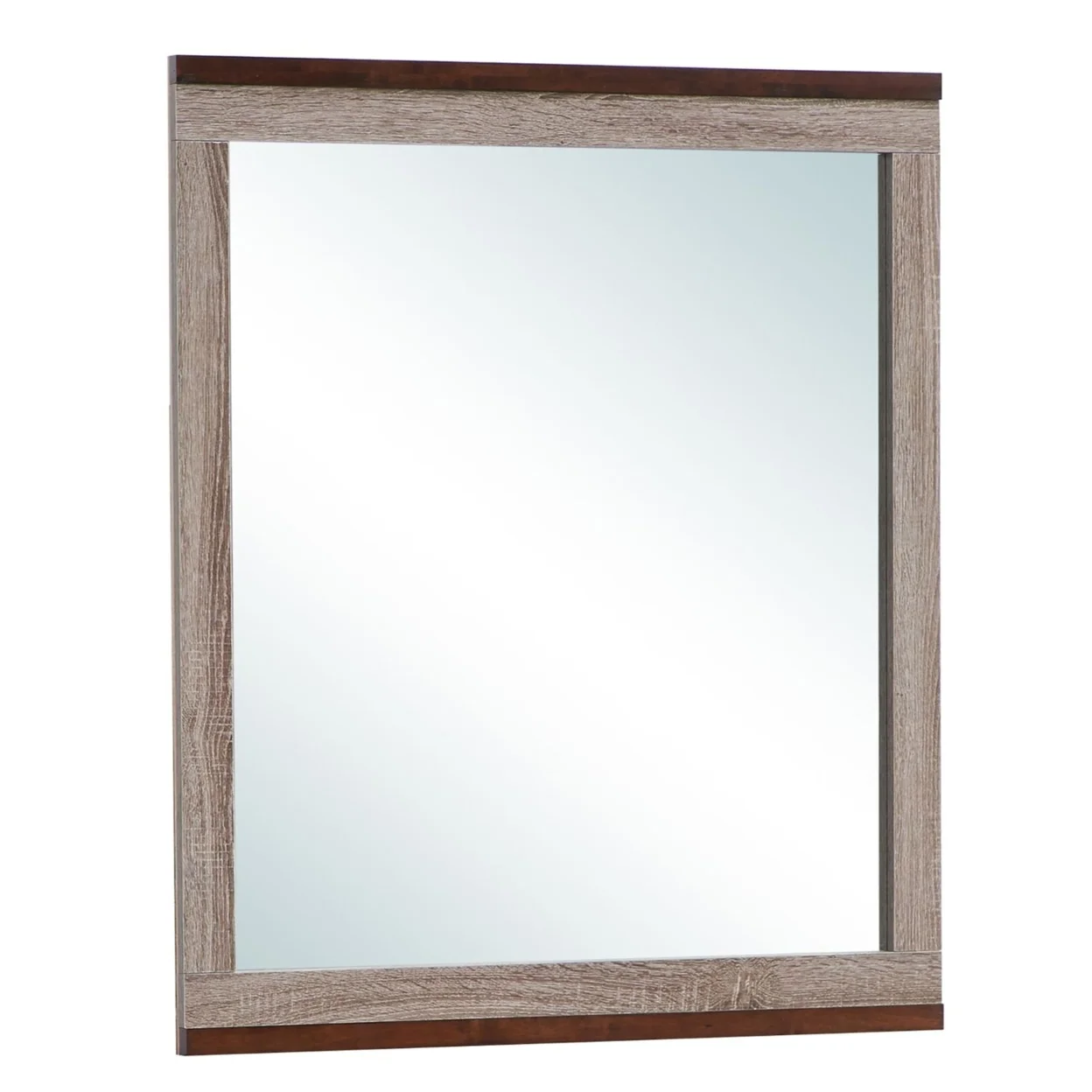 32 In. X 39.5 In. Classic Rectangle Framed Dresser Mirror - Gray, Brown