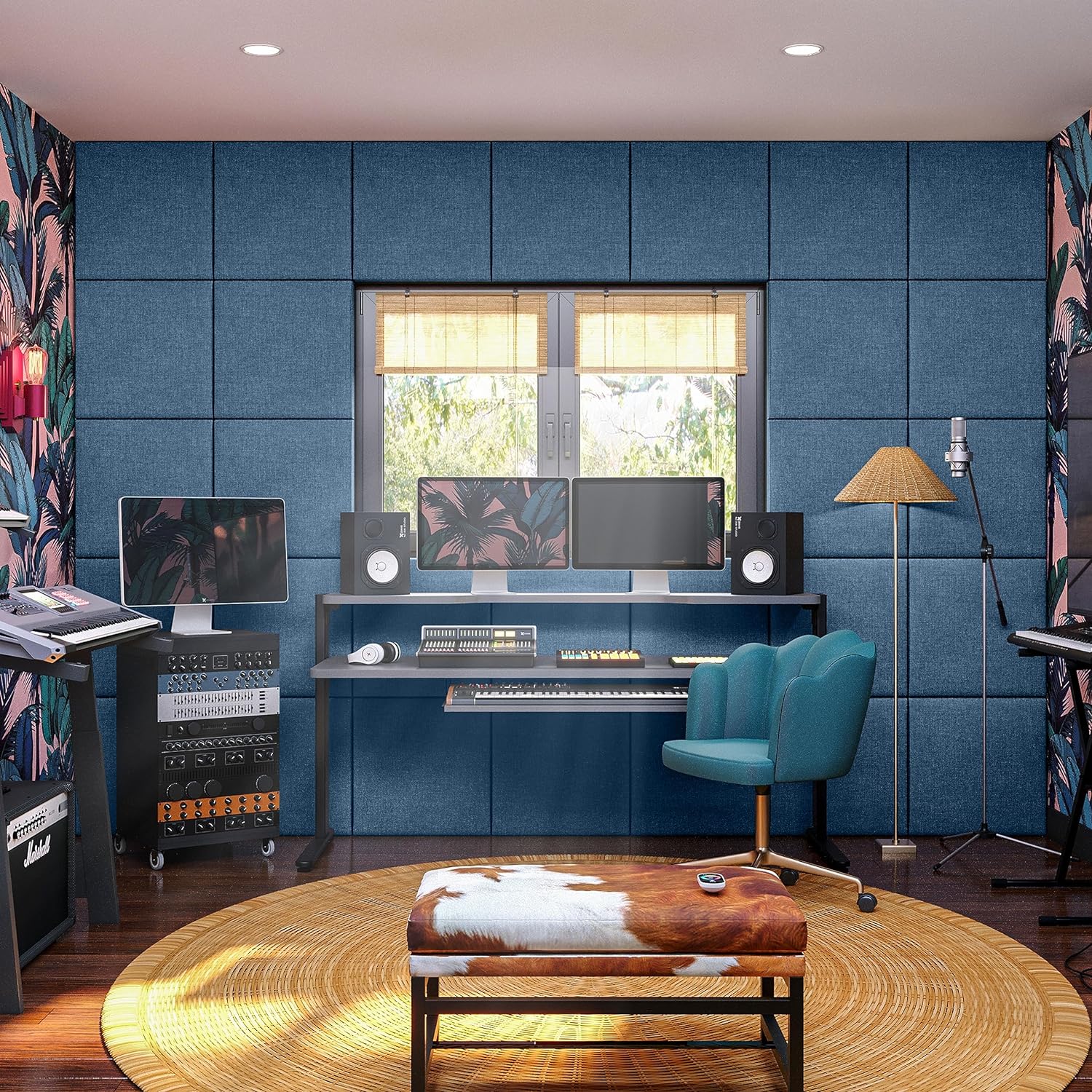 Panelist Modern Padded Headboard- Wall Mounted Panel (22.5