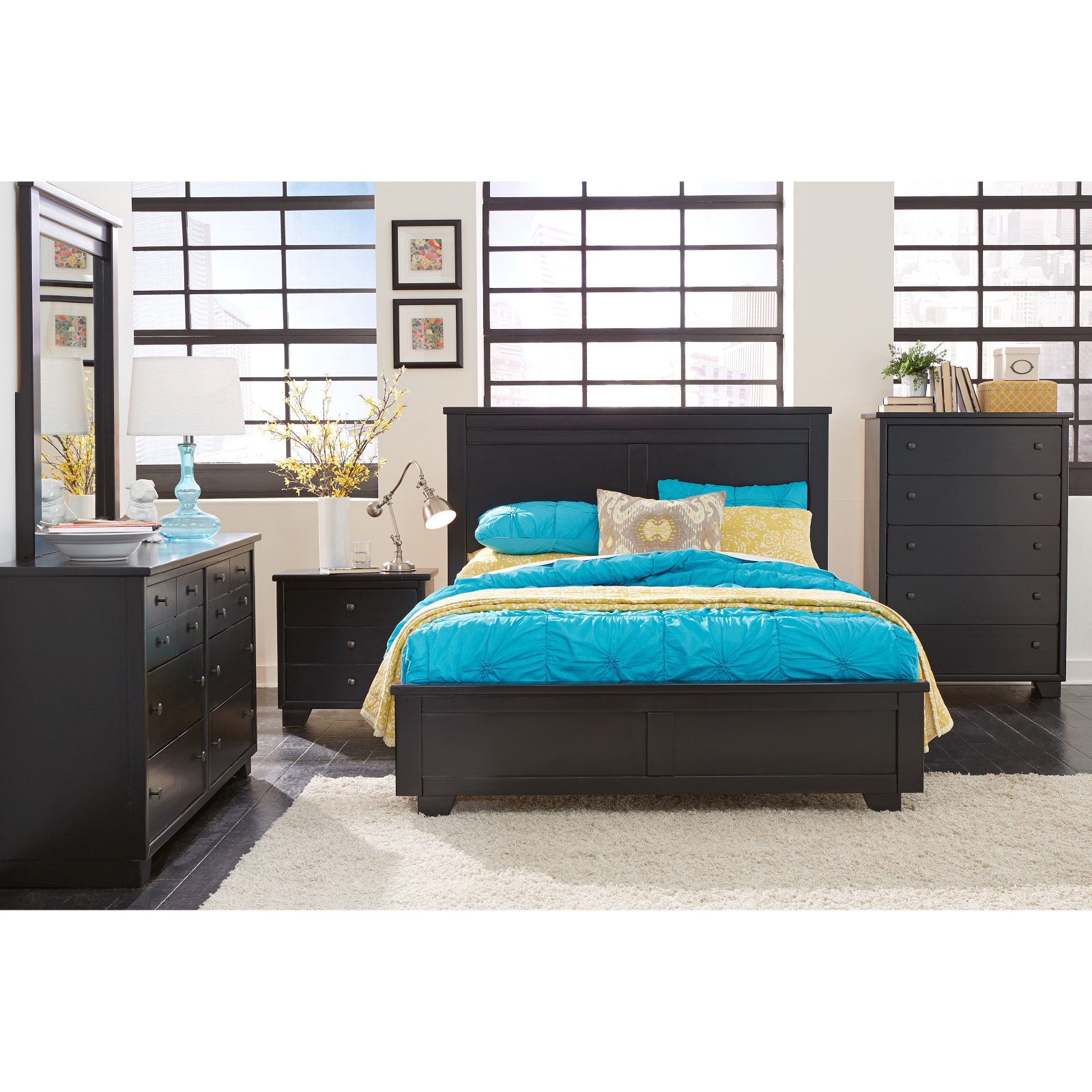 Progressive Furniture Diego King Wood Panel Headboard in Cinnamon Pine