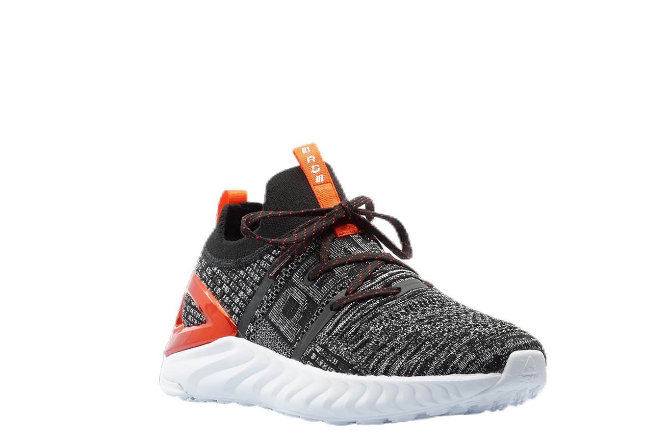 [E92577] Mens Peak Taichi 1.0 Plus Black Melange Grey Running Shoes - 7