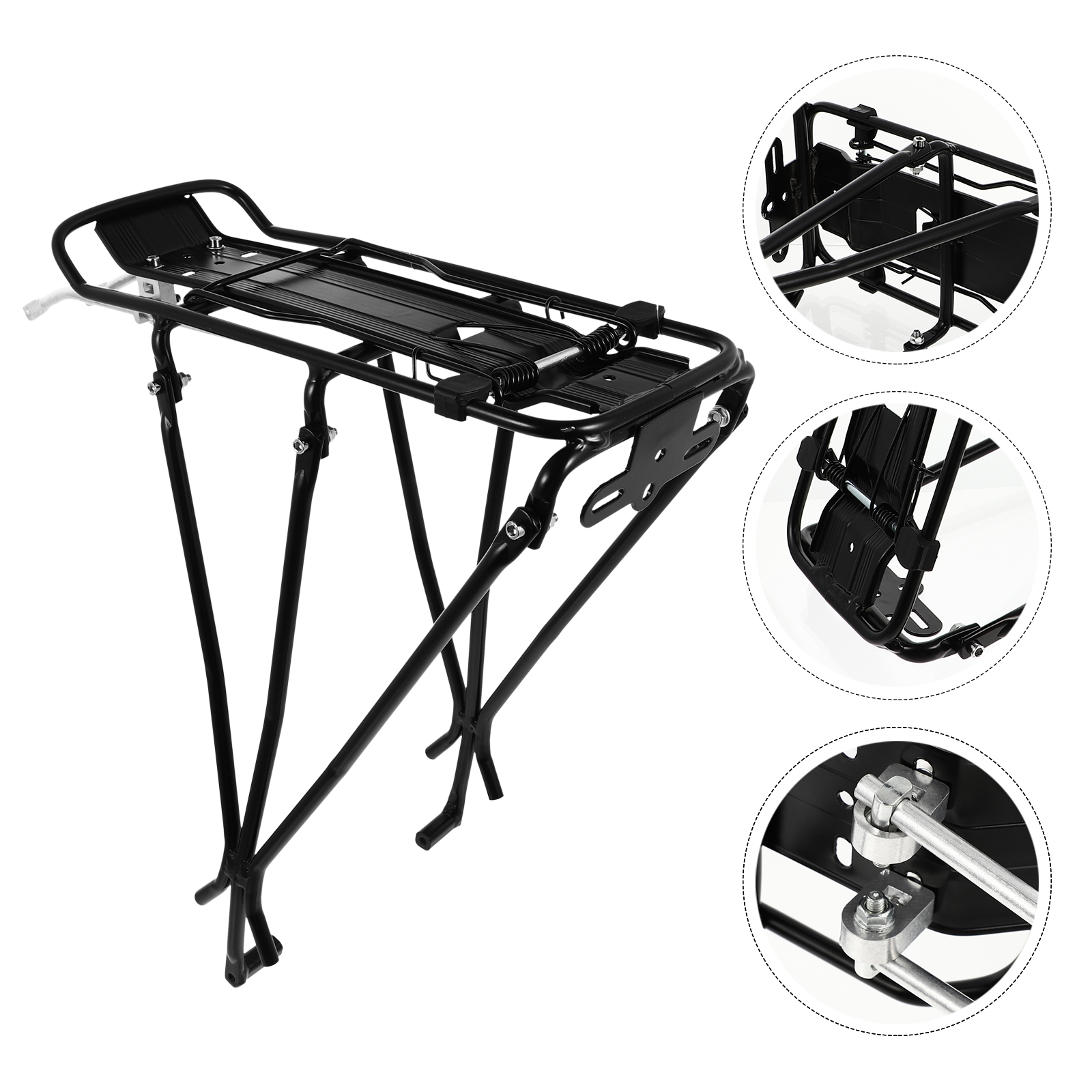 1Pc Practical Cargo Rack Rear Rack Luggage Rack Flexible Carrier (Black)