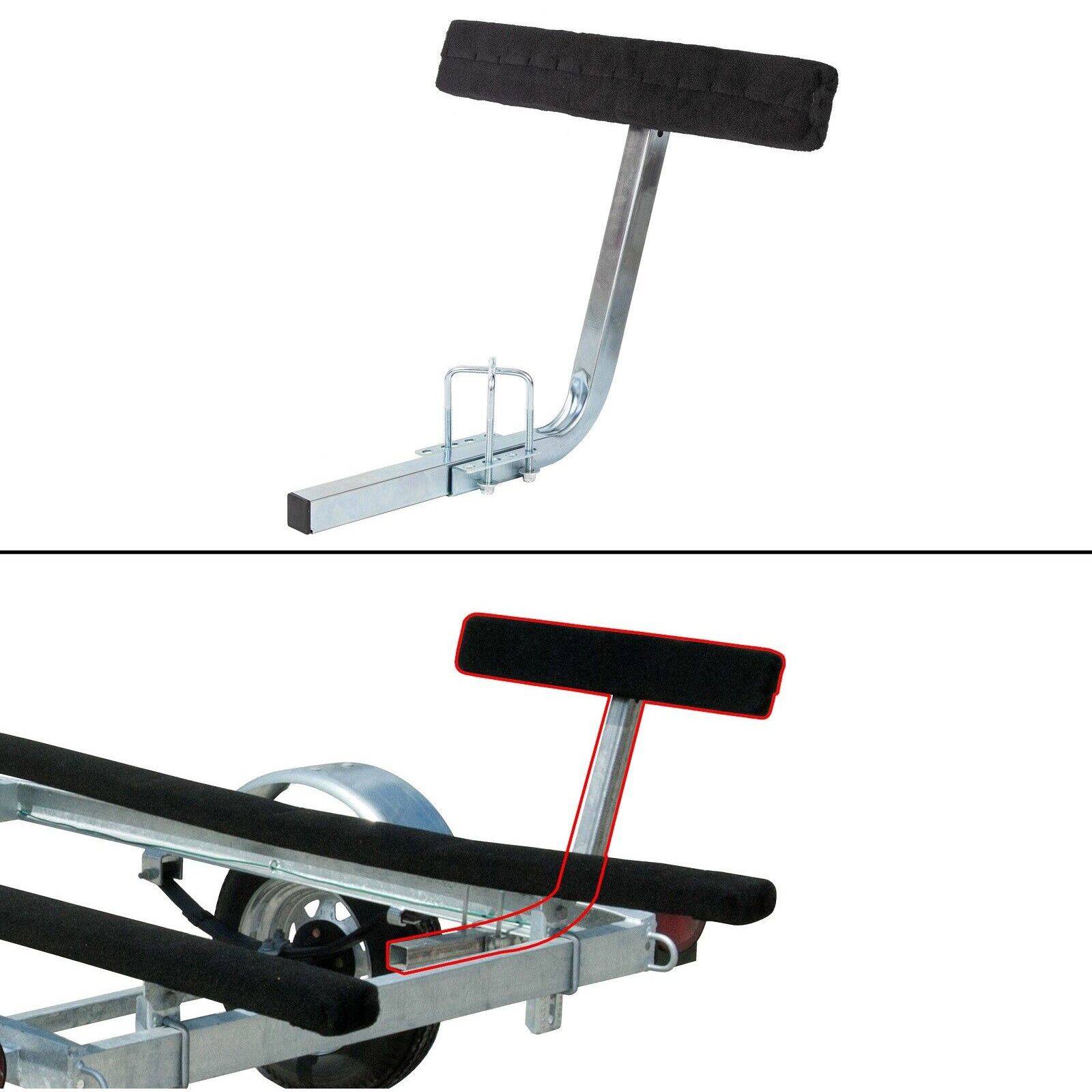 Teledu Boat Trailer 2' Side On Bunk Board Carpeted Kit w/ Hardware