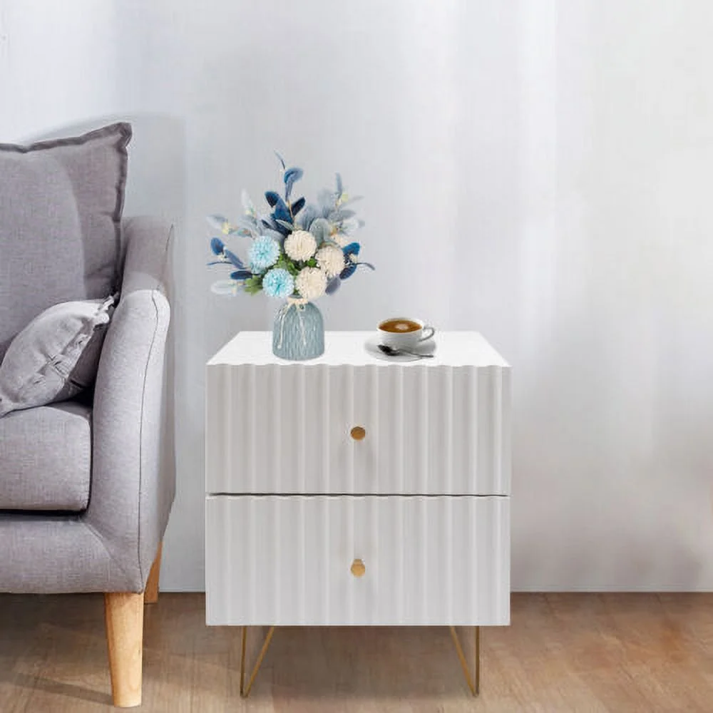 2 Drawer Modern Dresser Nightstand Dresser Chest Bedroom Storage Cabinet Large