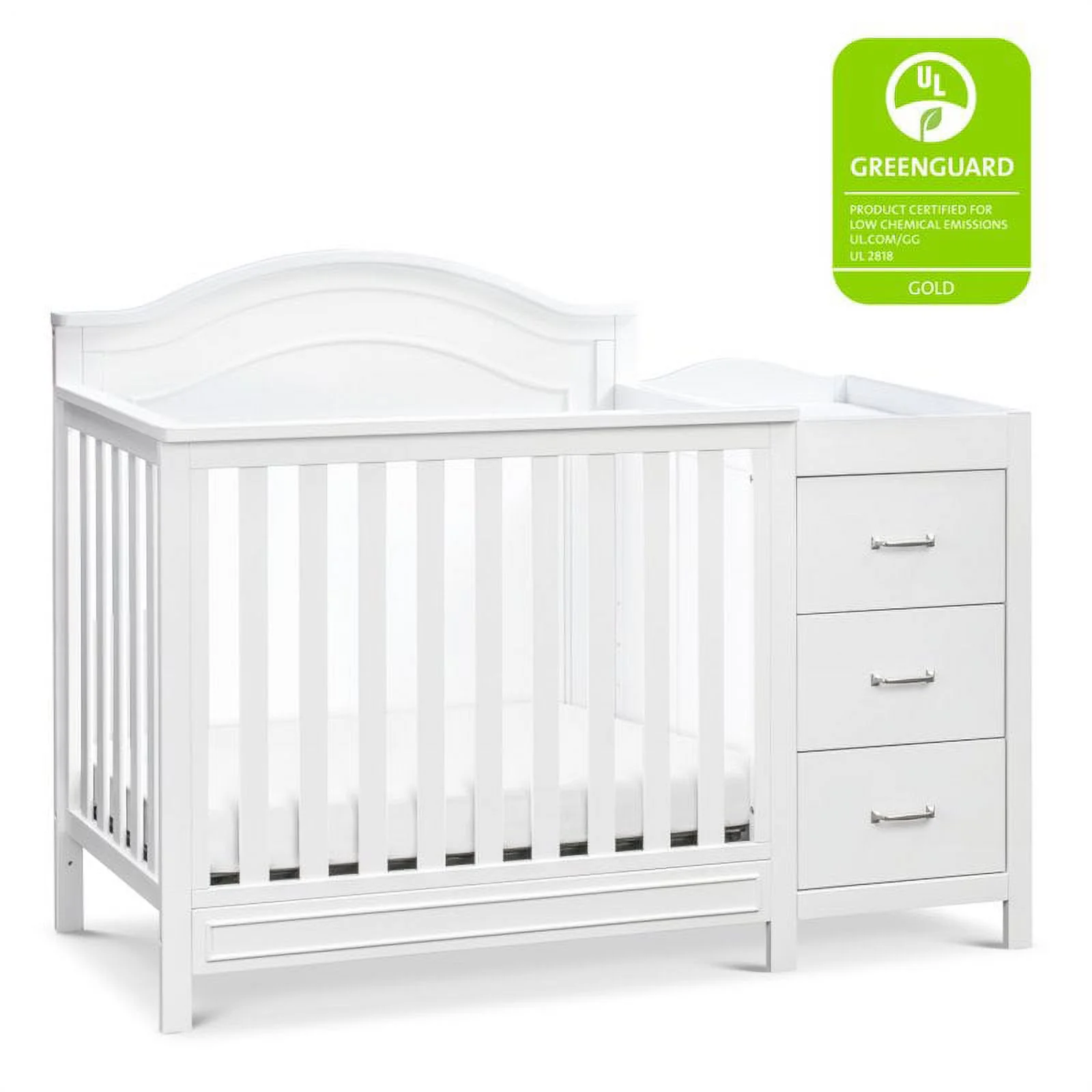 DaVinci Charlie 4-in-1 Convertible Mini Crib & Changer in White