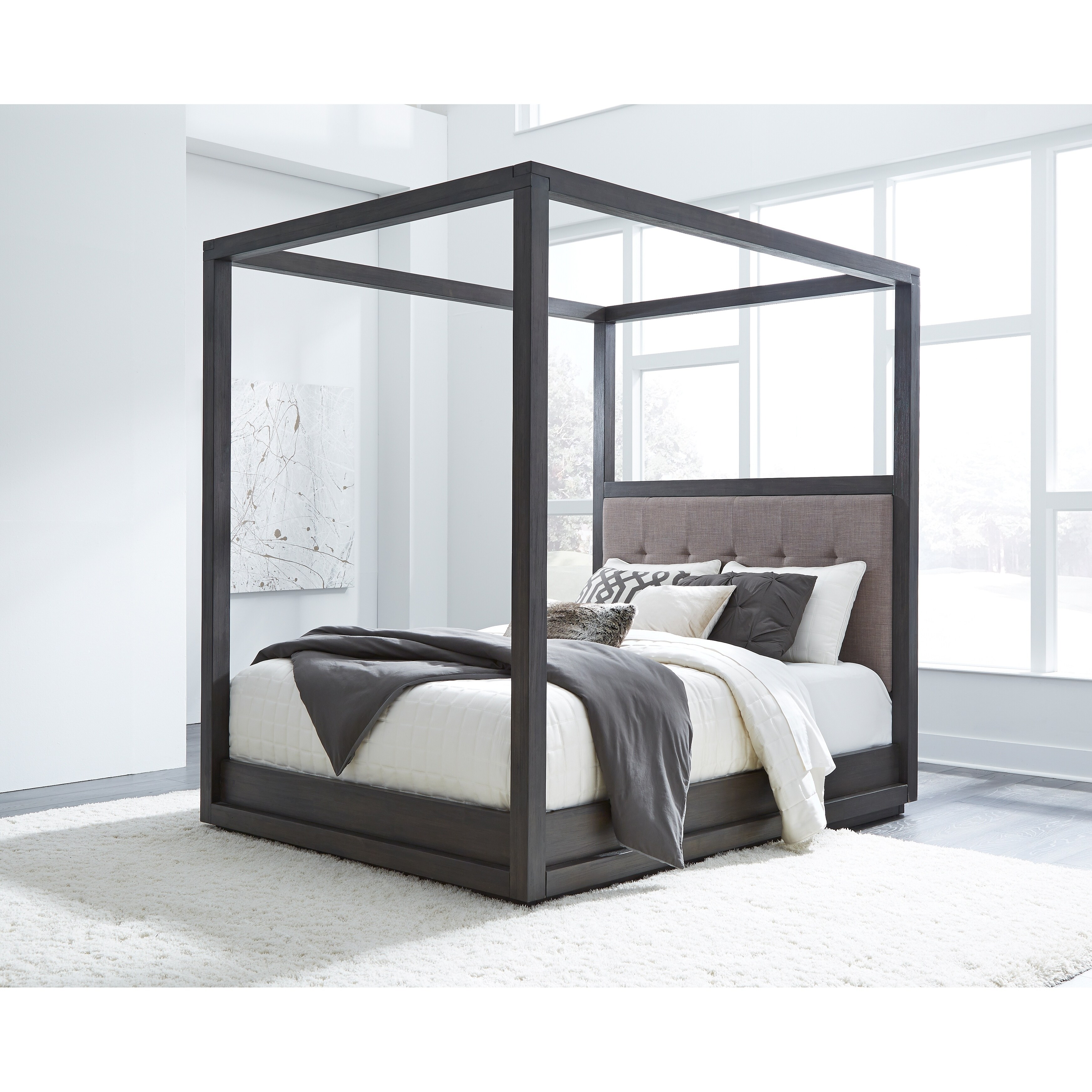Carbon Loft  Barron King-size Canopy Bed