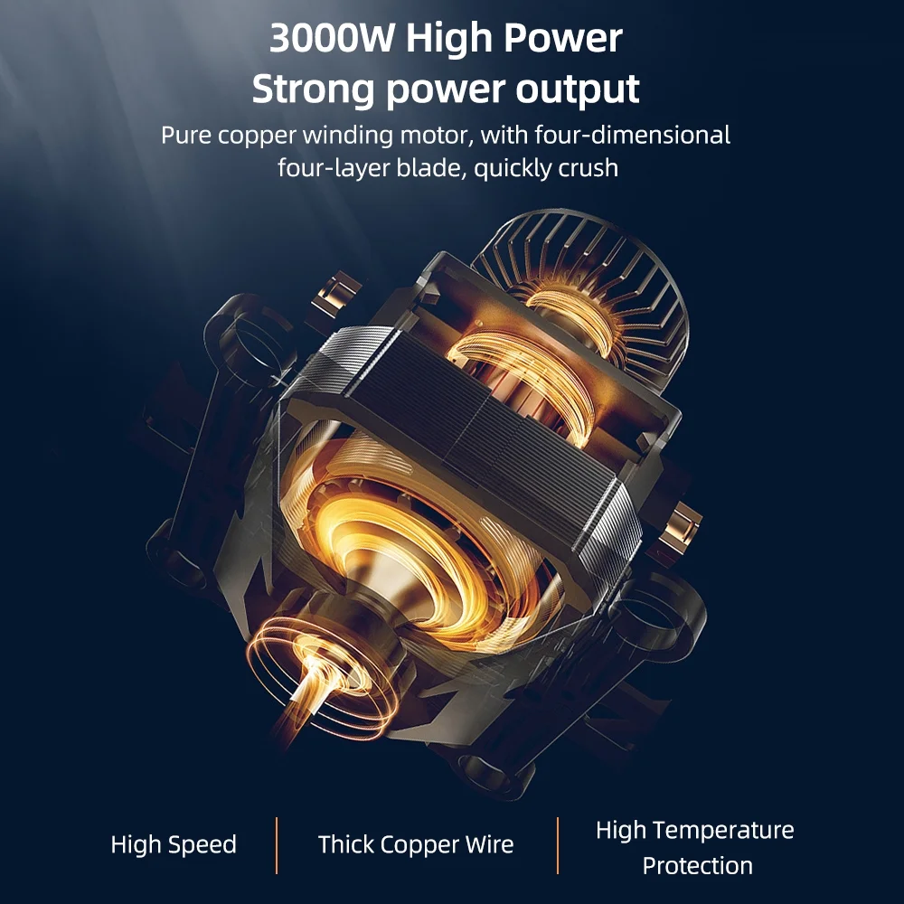 Dcenta Electric Meat Grinder 3L Large Household Capacity Stainless Steel 2 Gears 300W Kitchen Cooker Blender