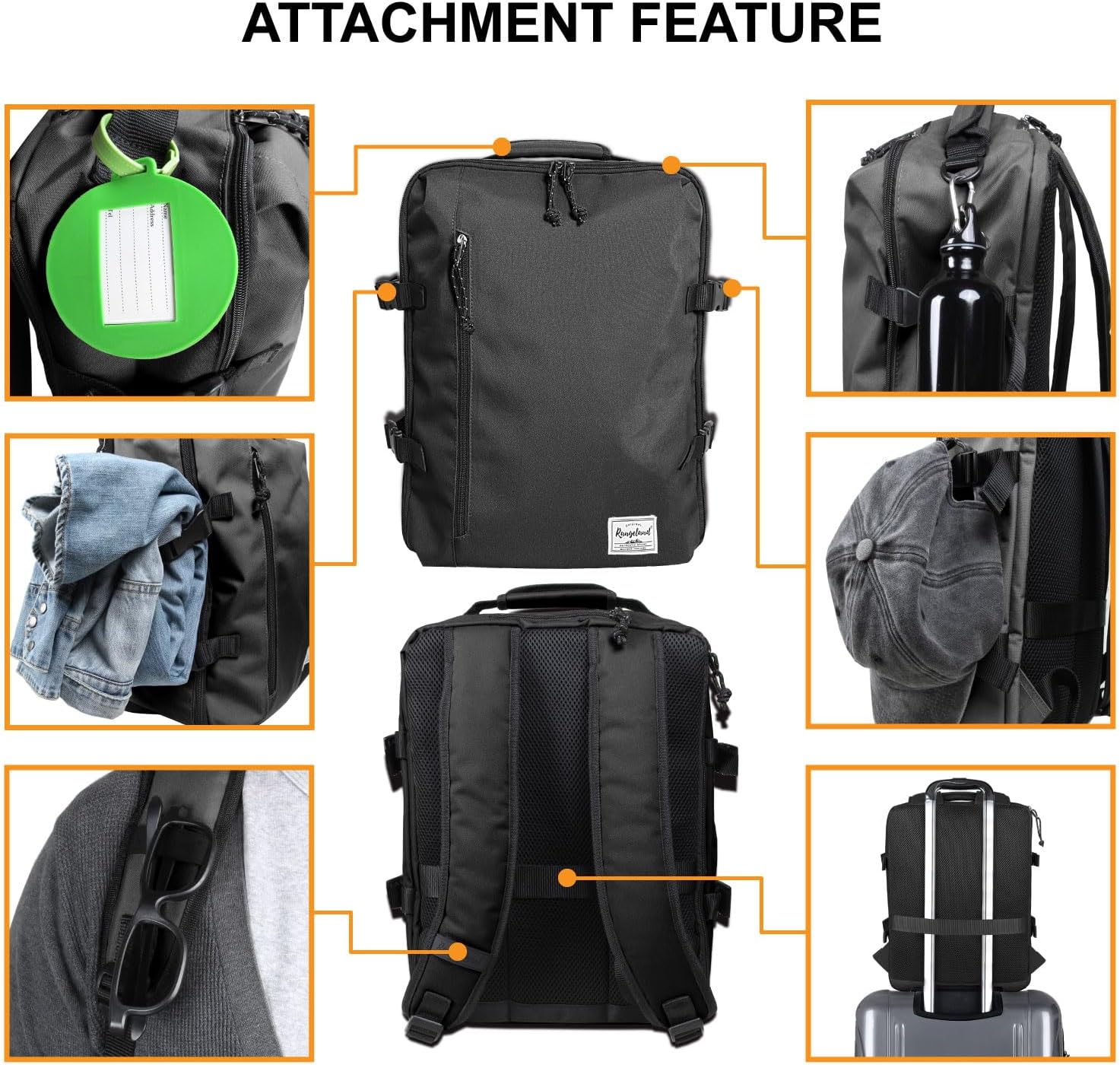New Business Trip Backpack 21L Flight Approved Carry on Daypack 15-inch Laptop Notebook, Travel Commute Gym