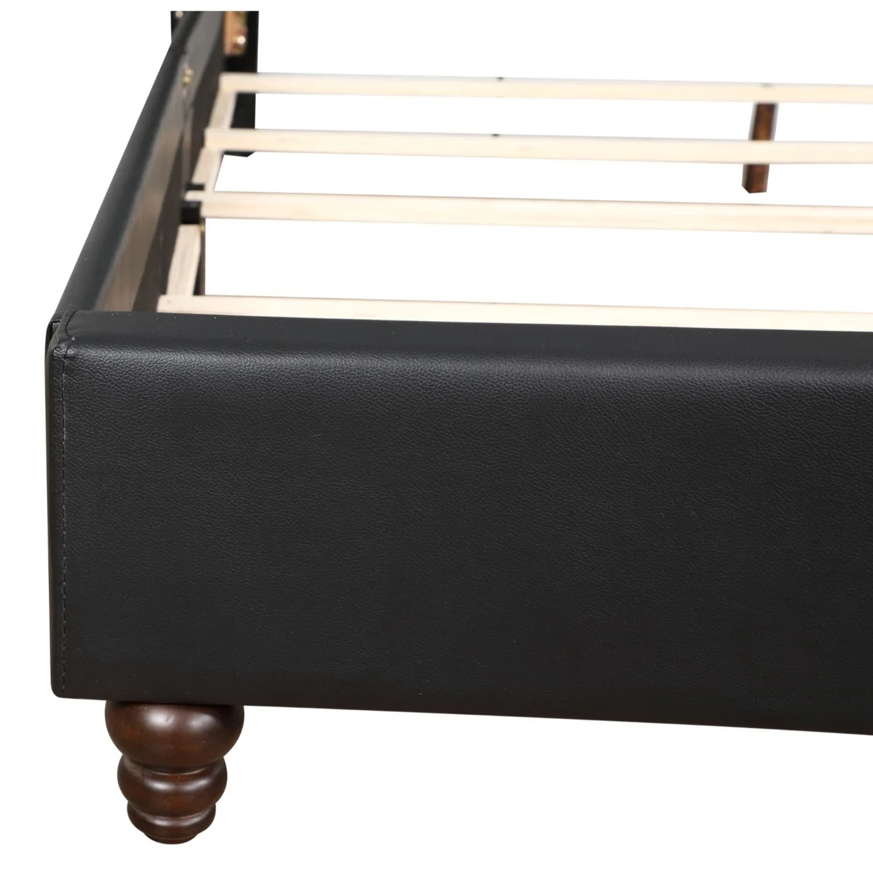 Home Furnitue Julie Black Full Upholstered Panel Bed