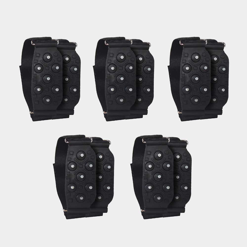 Quadtrek Crampons Snow Ice Traction Cleats Quick Strap-5 pack