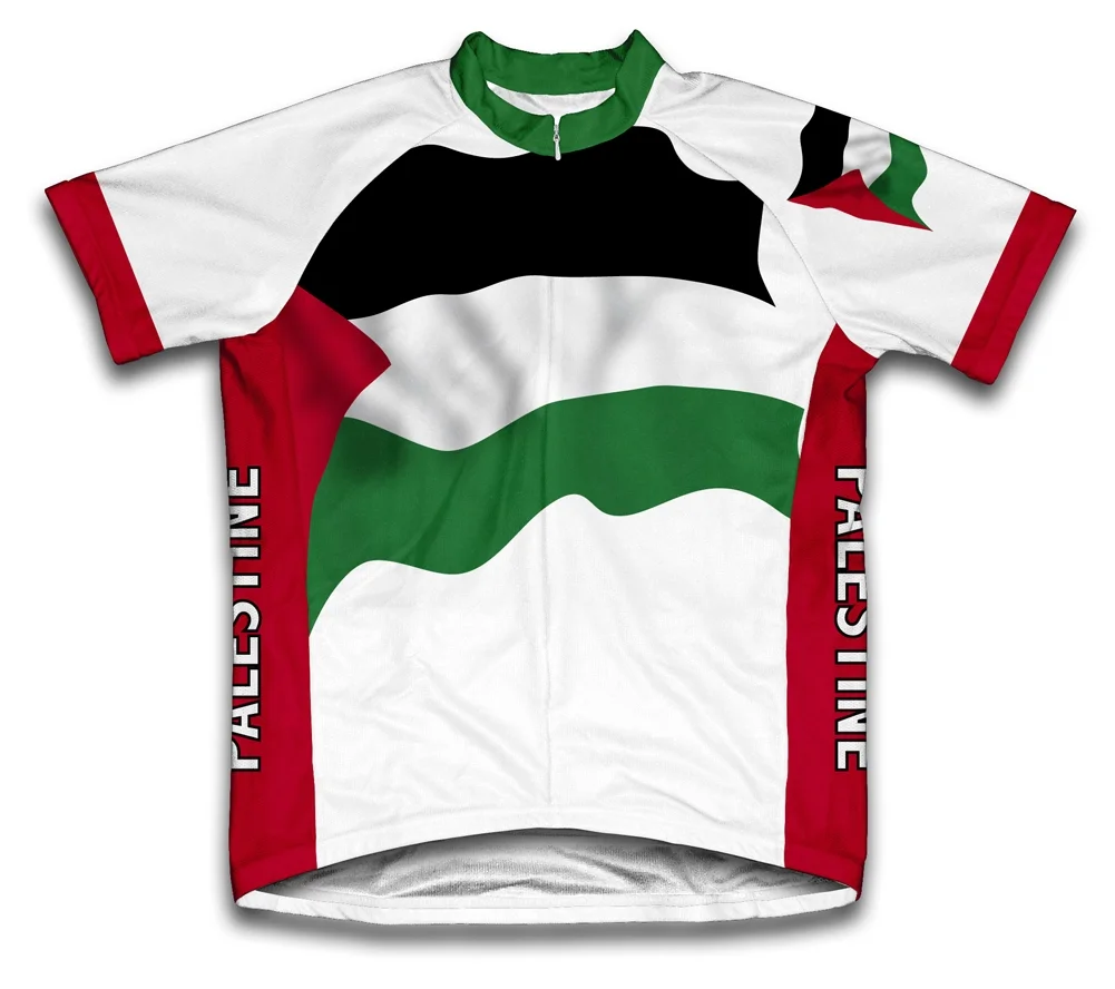 Palestine Flag Short Sleeve Cycling Jersey  for Men - Size XS