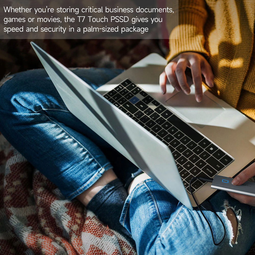 Dadypet T7 Type-C USB 3.2 1TB Mobile Hard Disk with Fingerprint Identification, Silver