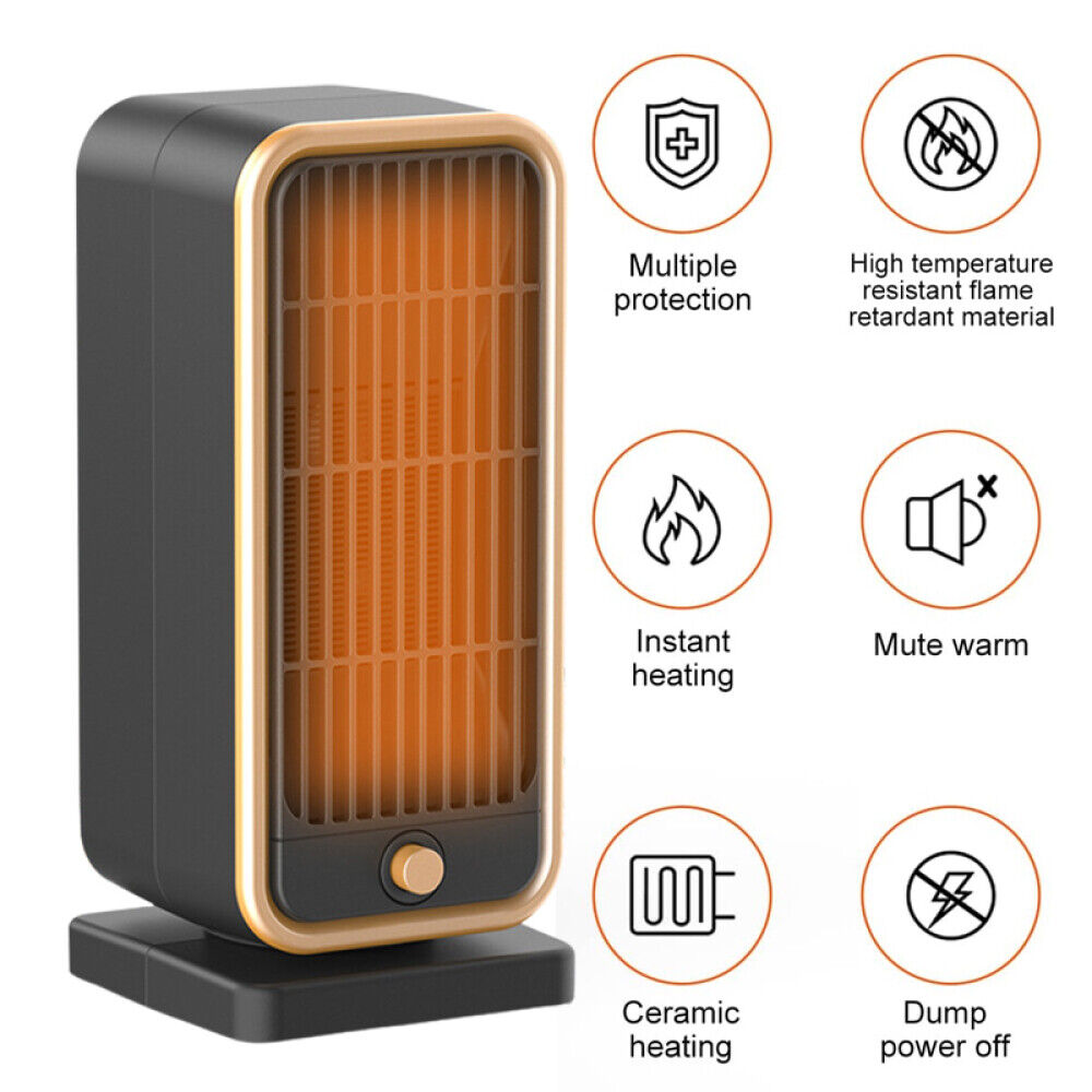 500W Fast Heating Electric Fan Heater Quiet Home Office Warmer Space Heater