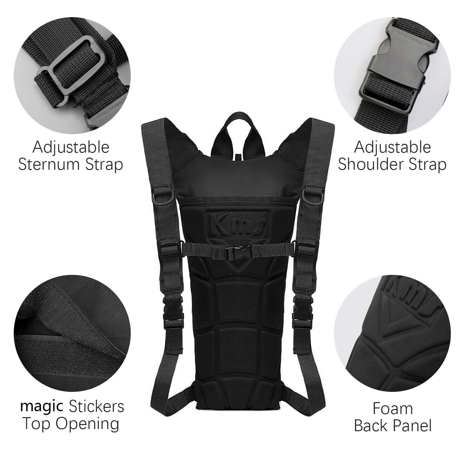 Hydration Pack Backpack with 3L Bladder,Tactical Water Bag Hiking, Biking, USA
